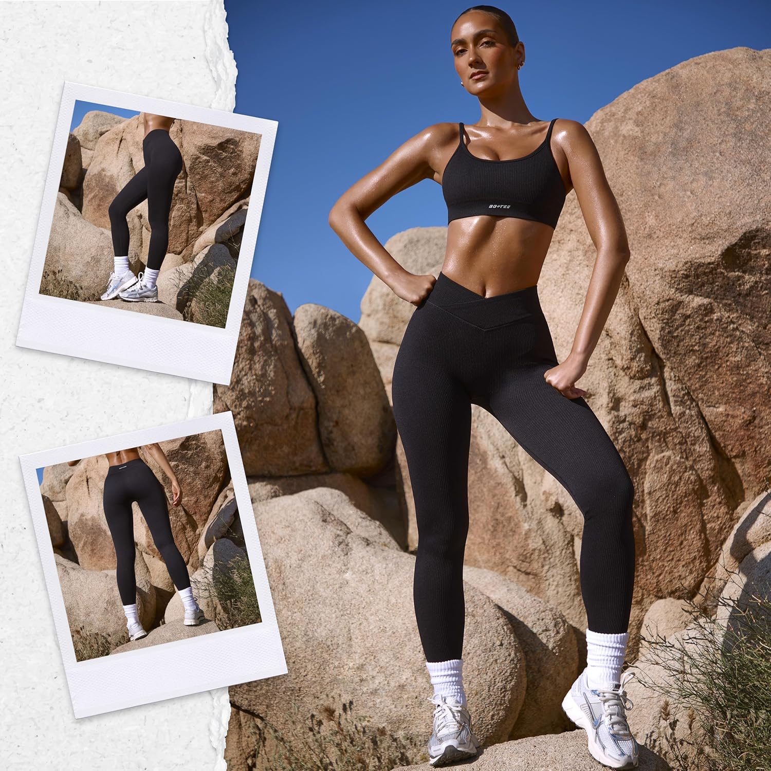 Resolute High-Waisted Ribbed Leggings – 4-Way Stretch & Squat-Proof