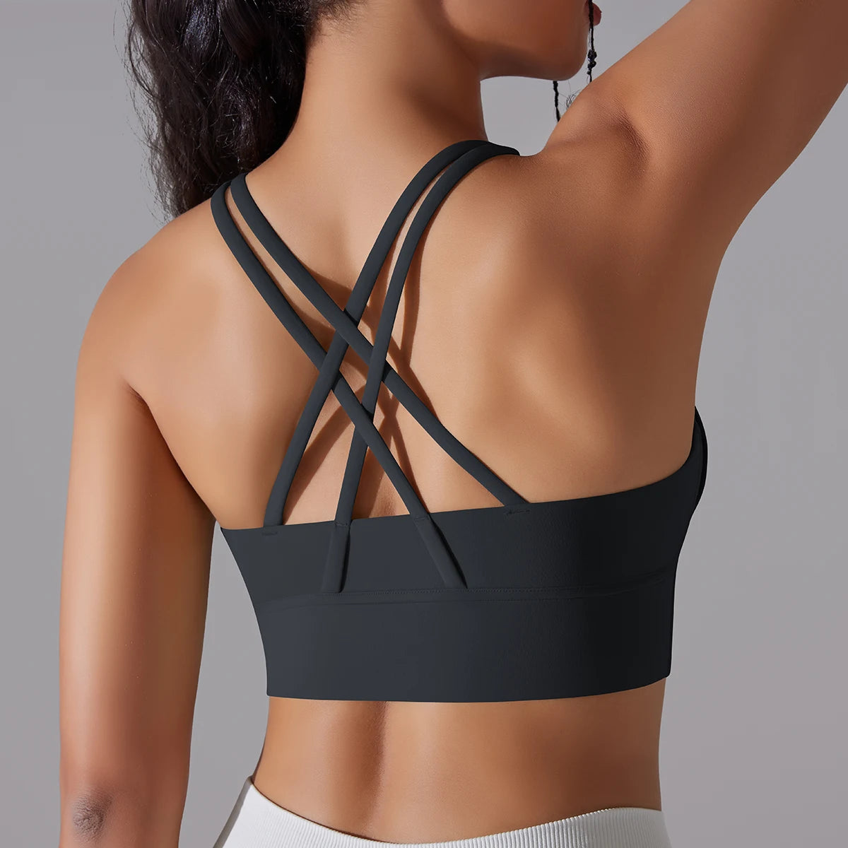 Women's Yoga Tank Top - Naked Feel Fitness Camisole with Built-In Bra