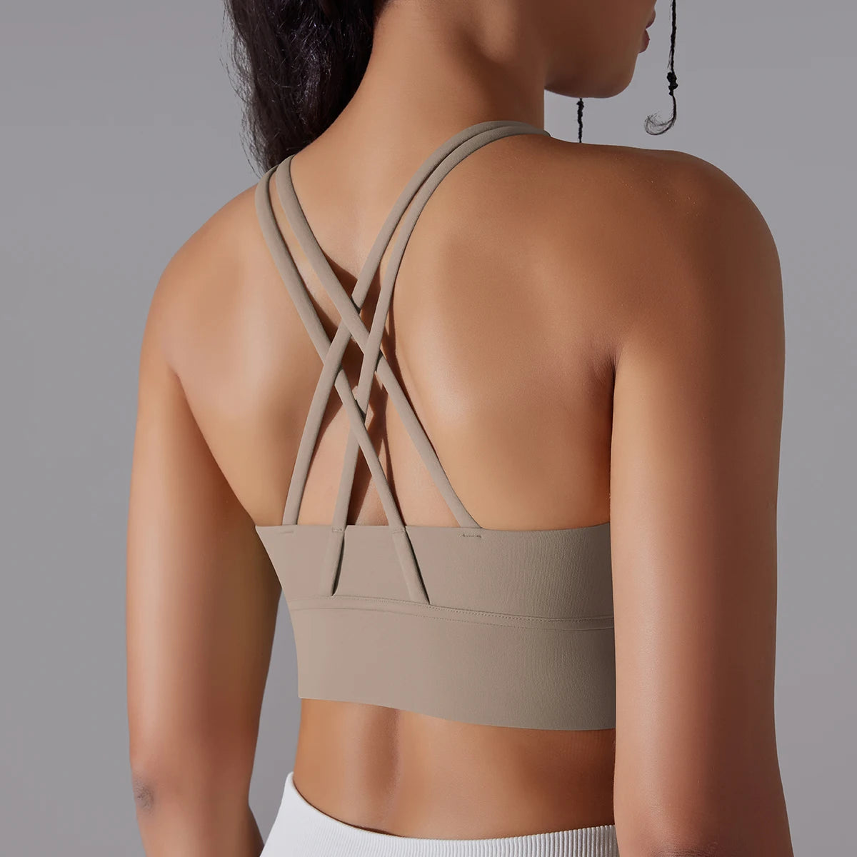 Women's Yoga Tank Top - Naked Feel Fitness Camisole with Built-In Bra