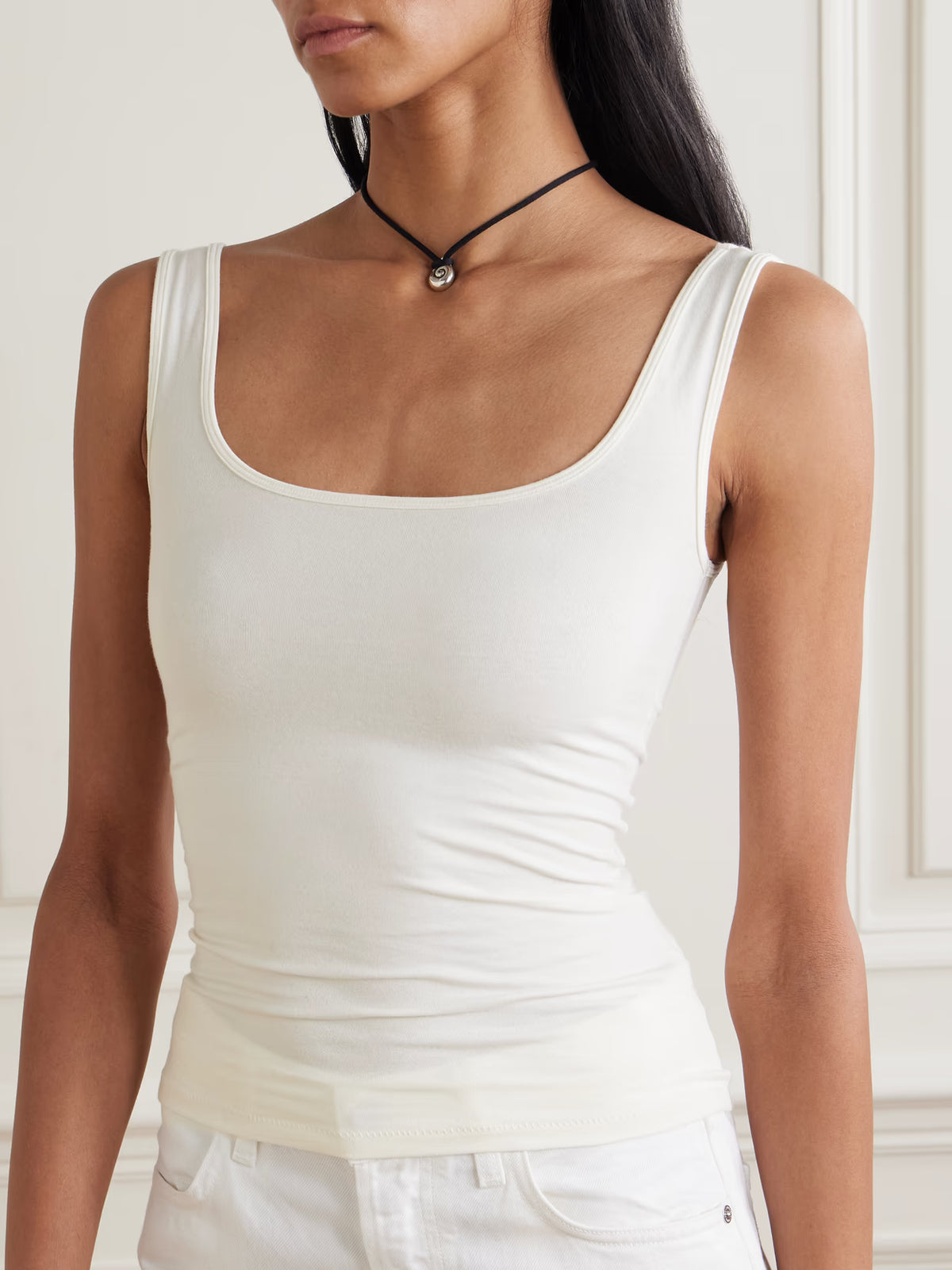 SKIMS - Cotton-blend Jersey Tank - Marble