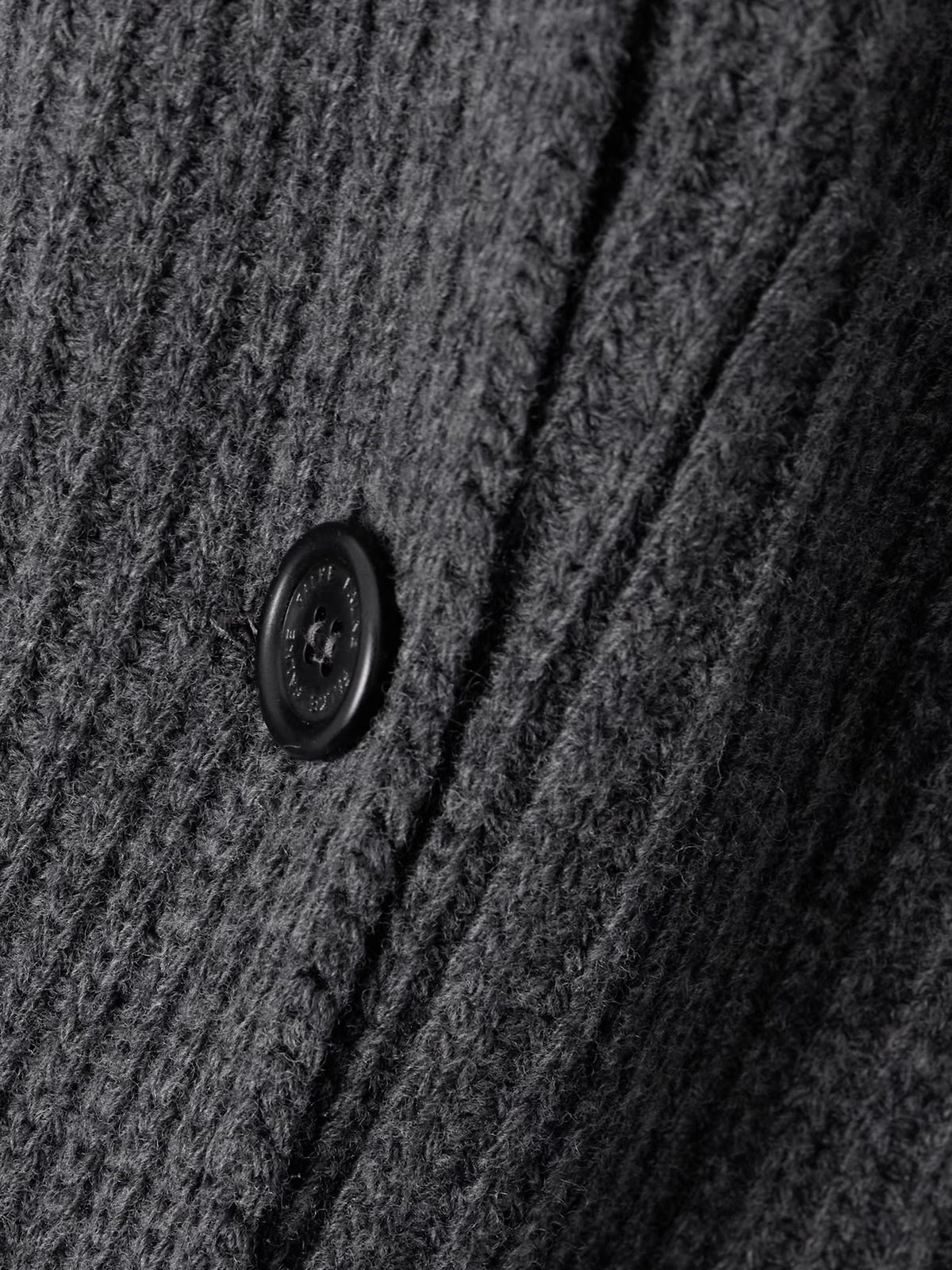 FALKE Ergonomic Sport System - Double-breasted Ribbed Wool Cardigan - Gray