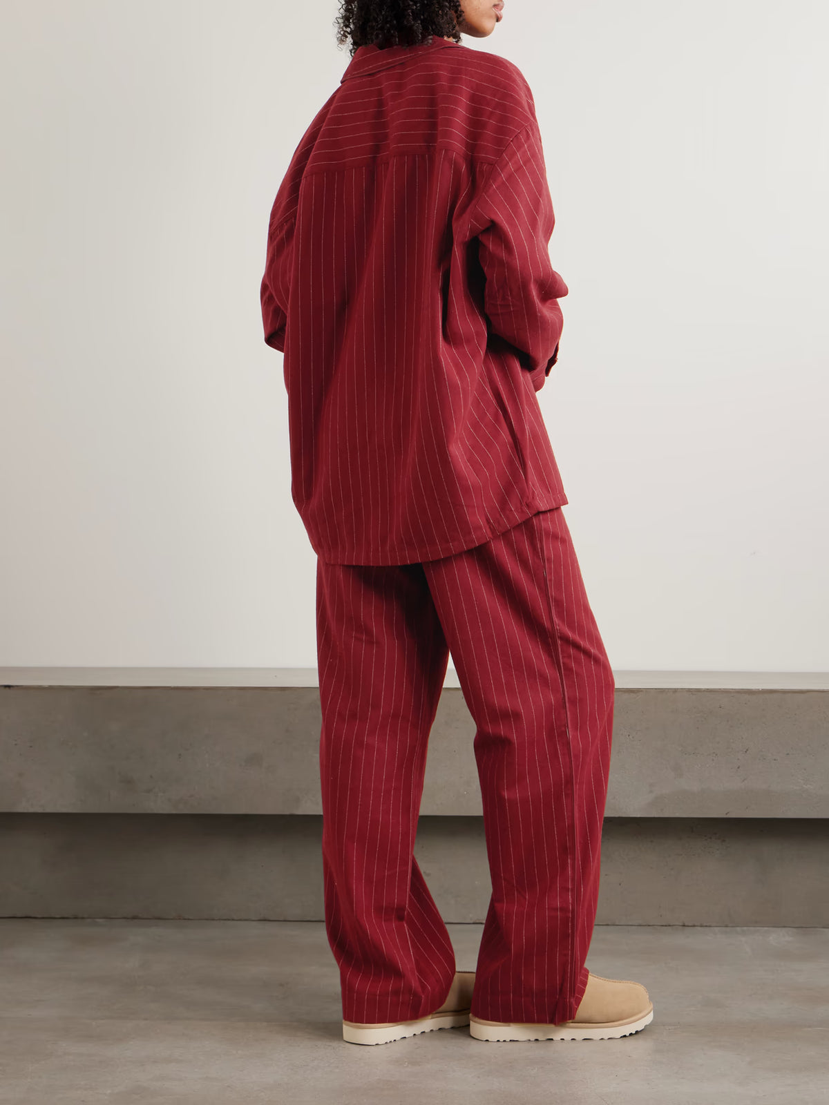 SKIMS - Flannel Sleep Set - Merlot Stripe