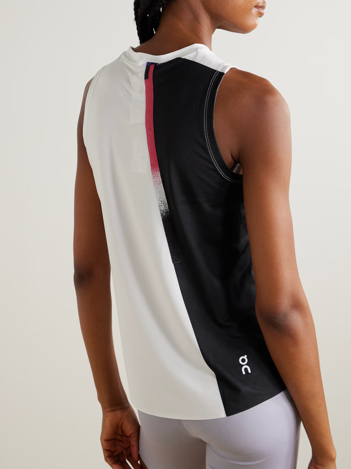 ON - Court Printed Stretch Recycled Tank - White