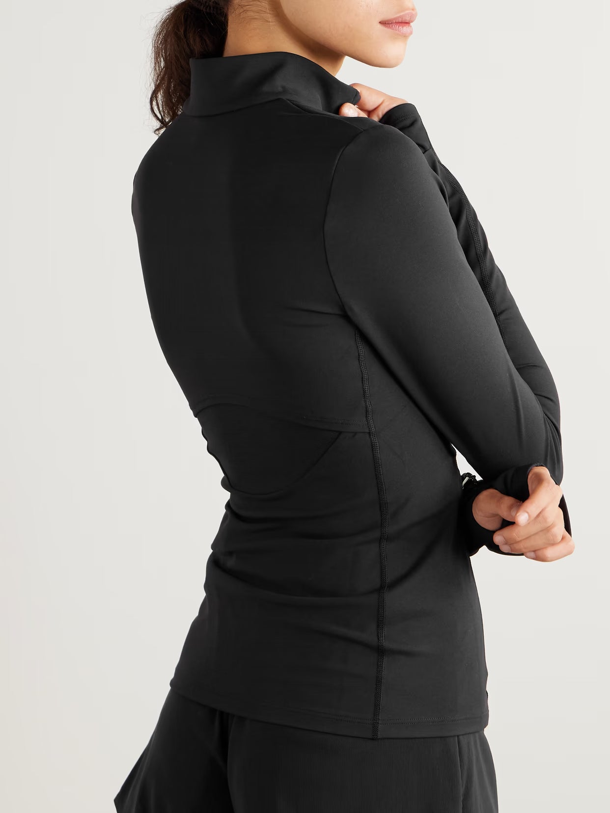 ON - Cutout Stretch-jersey Jacket - Black