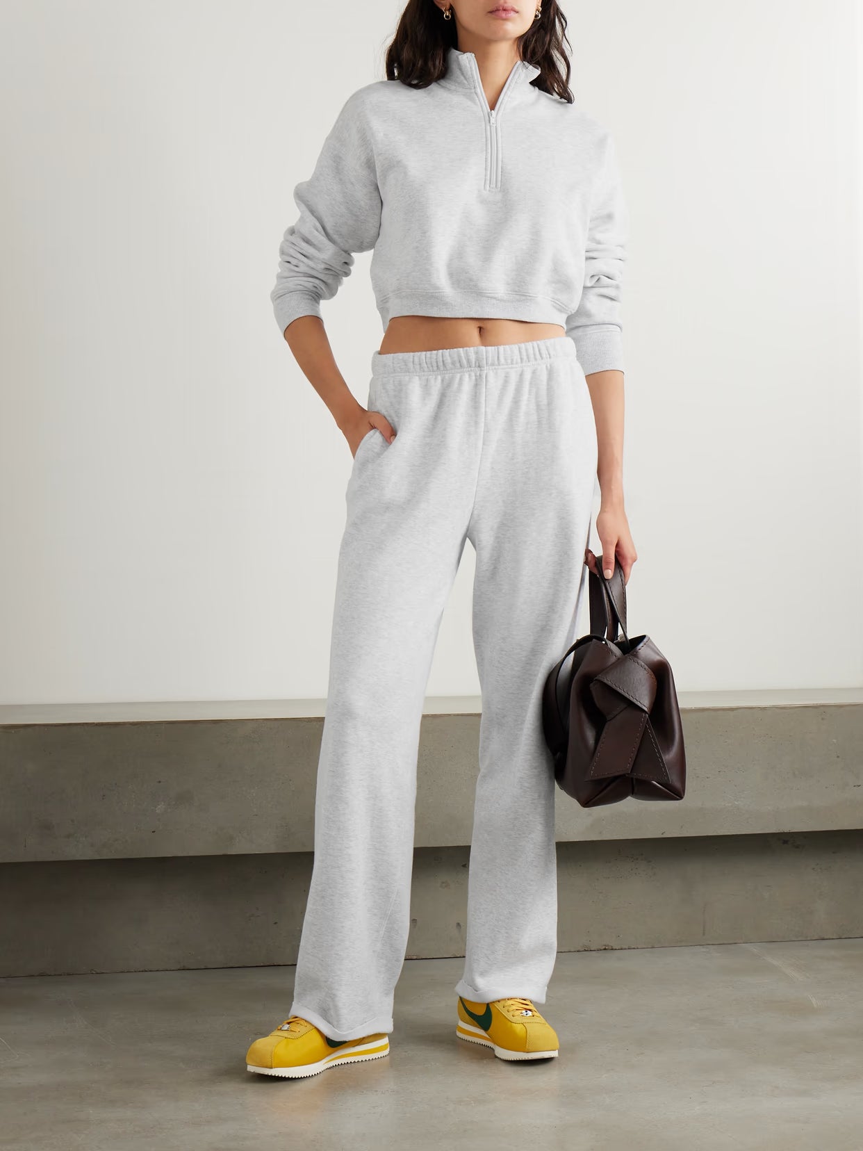 SKIMS - Cotton-blend Jersey Straight-leg Track Pants - Light Heather Gray