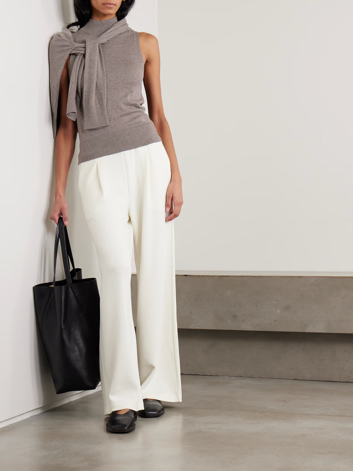 Varley - Neilsen Knitted Turtleneck Tank - Brown