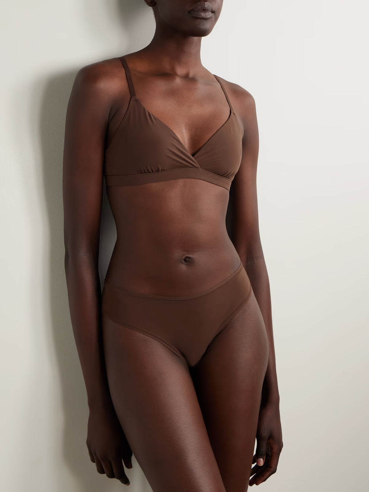 SKIMS - Fits Everybody Crossover Bralette - Cocoa