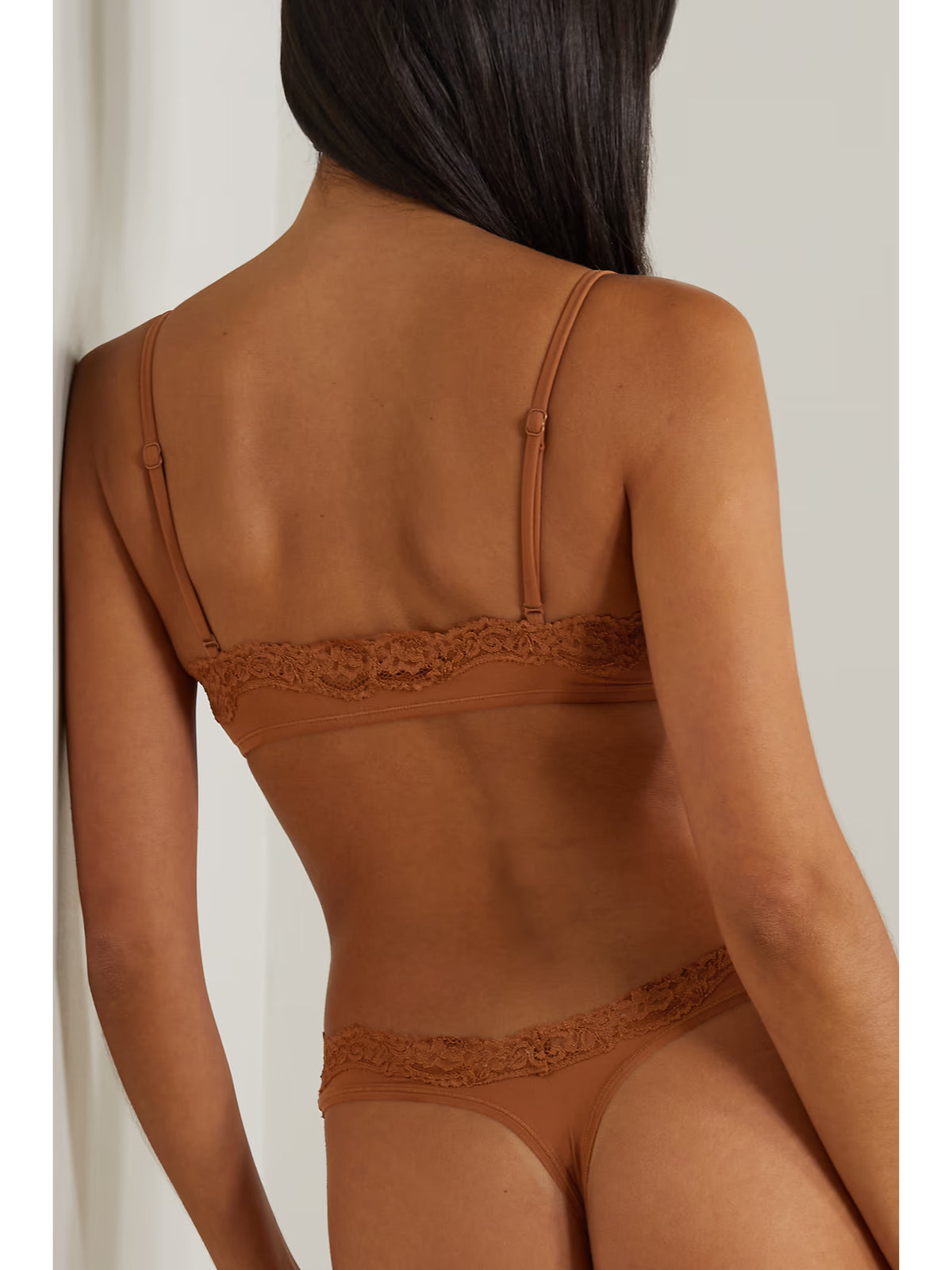 SKIMS - Fits Everybody Lace Scoop Bralette - Bronze