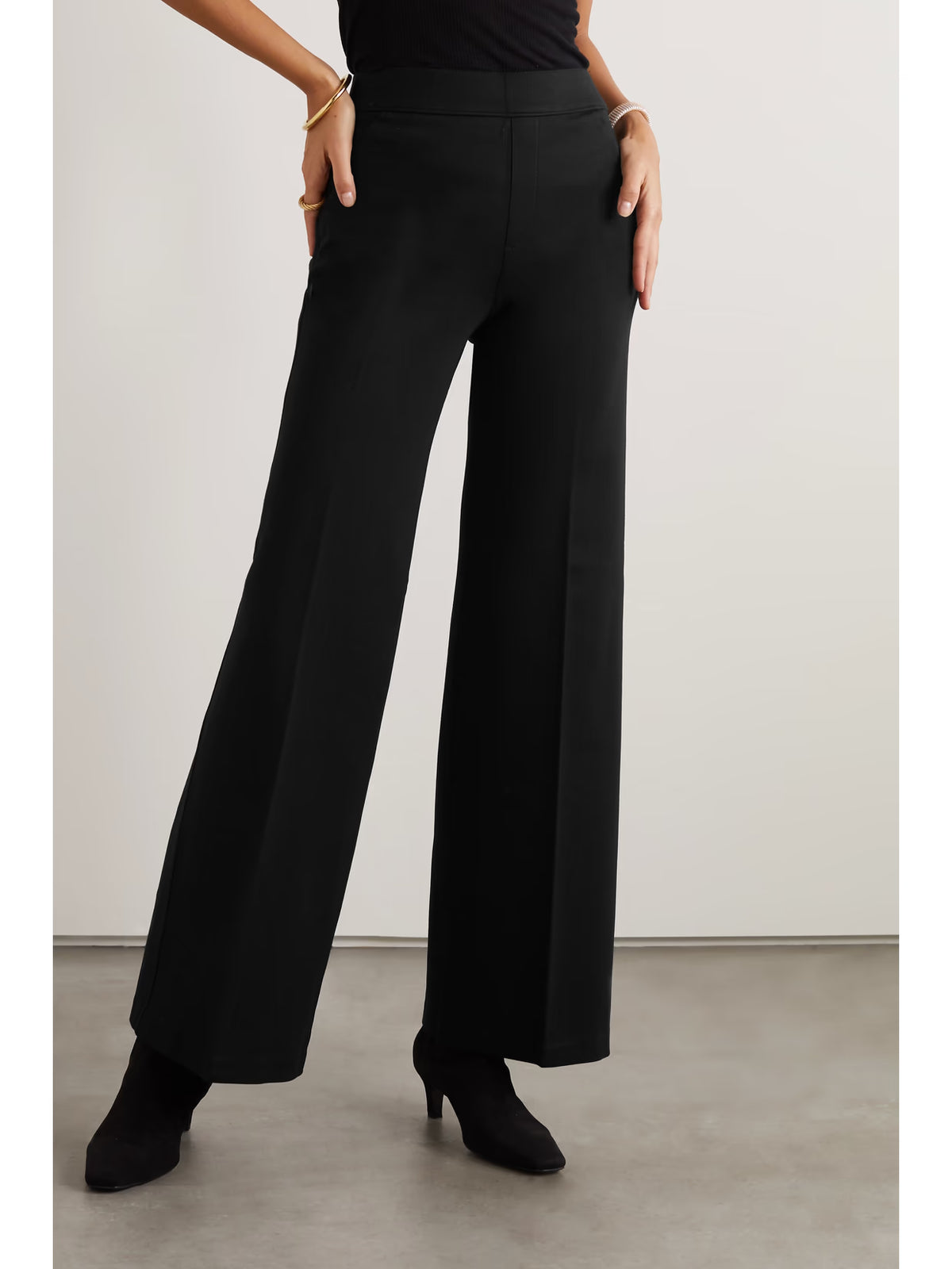 Spanx - Spanxsupersmooth Perfectfit Stretch-ponte Wide-leg Pants - Black