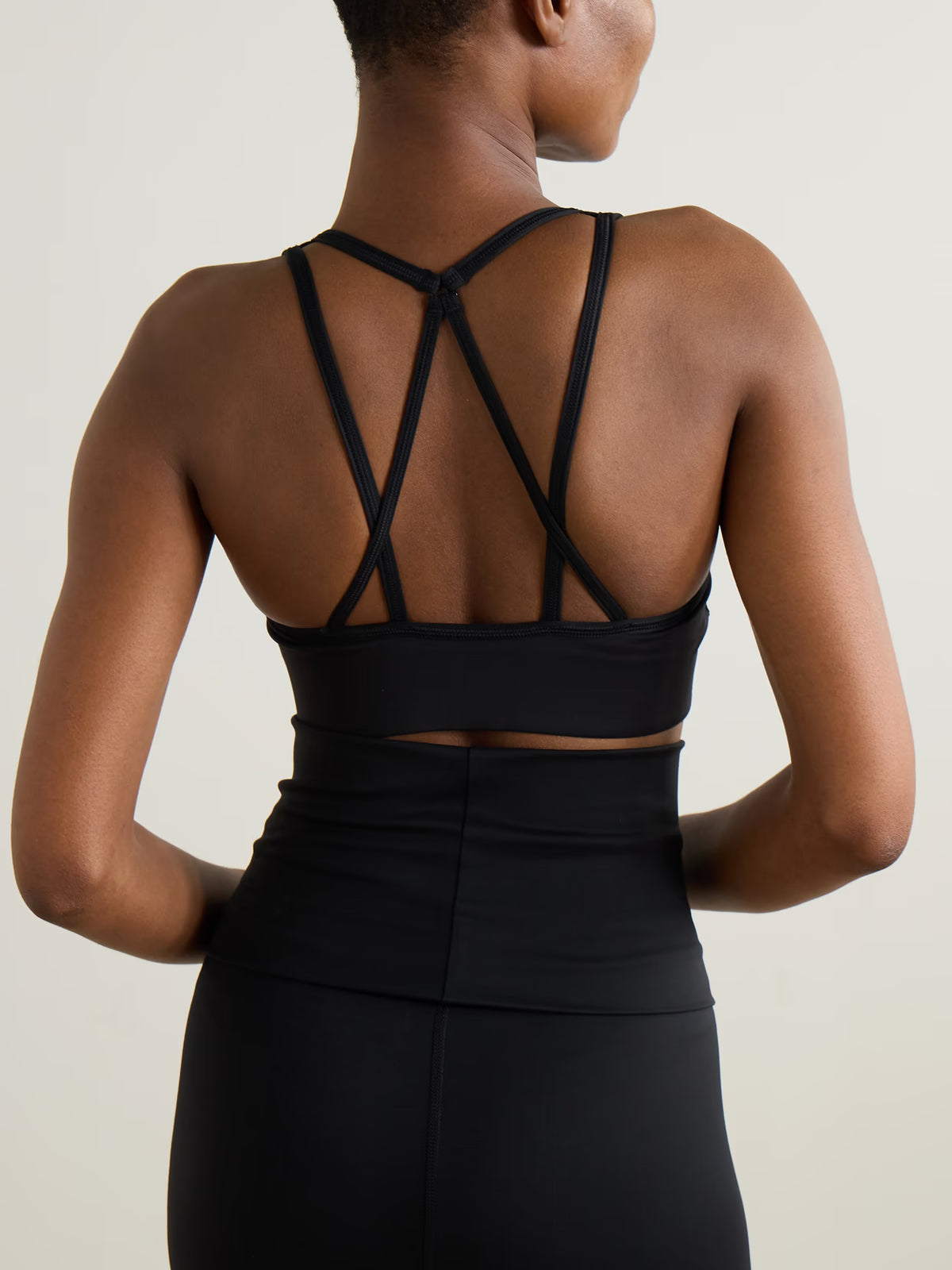 adidas by Stella McCartney - Truestrength Logo-print Recycled Stretch-jersey Sports Bra - Black