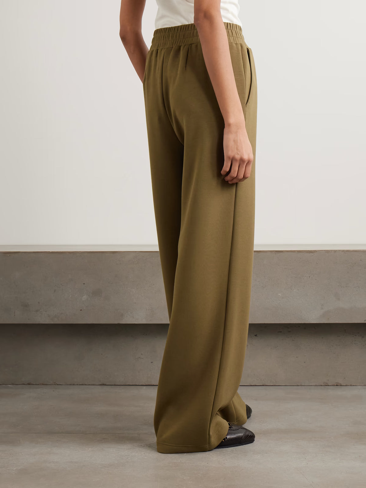 Varley - The Extra Wide Leg Pleated Doublesoft Wide-leg Pants - Green