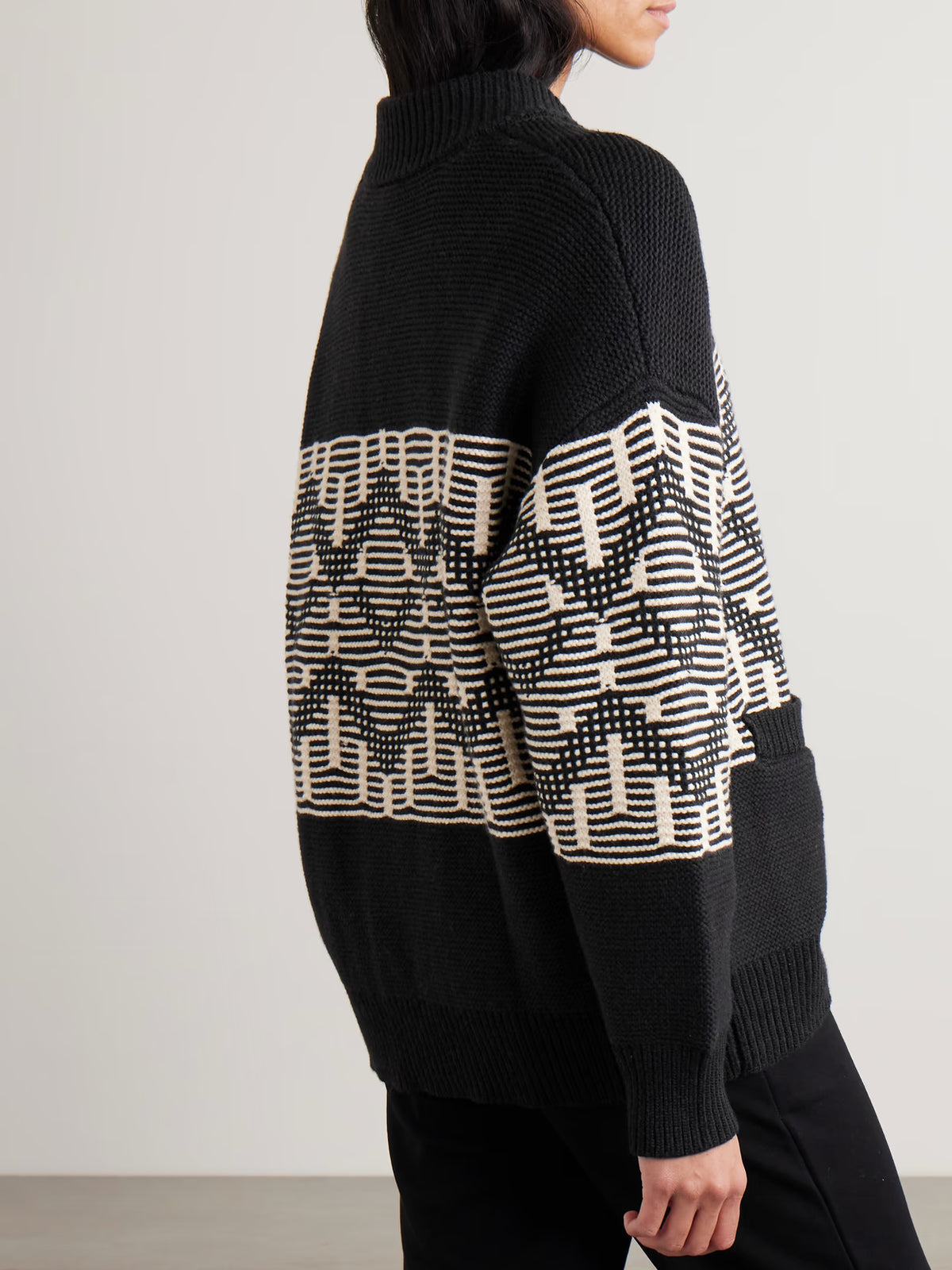 Varley - Linnea Fair Isle Cotton-blend Cardigan - Black