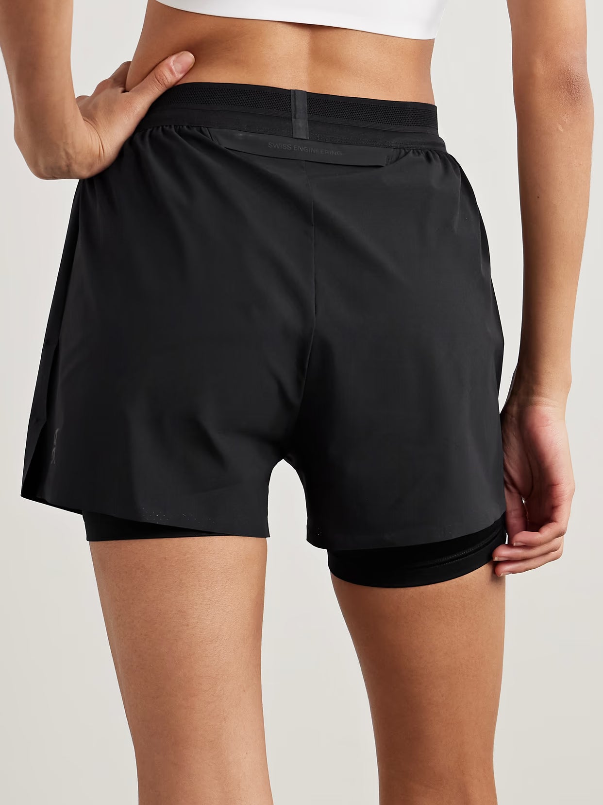ON - Pace Layered Recycled-shell And Stretch-jersey Shorts - Black
