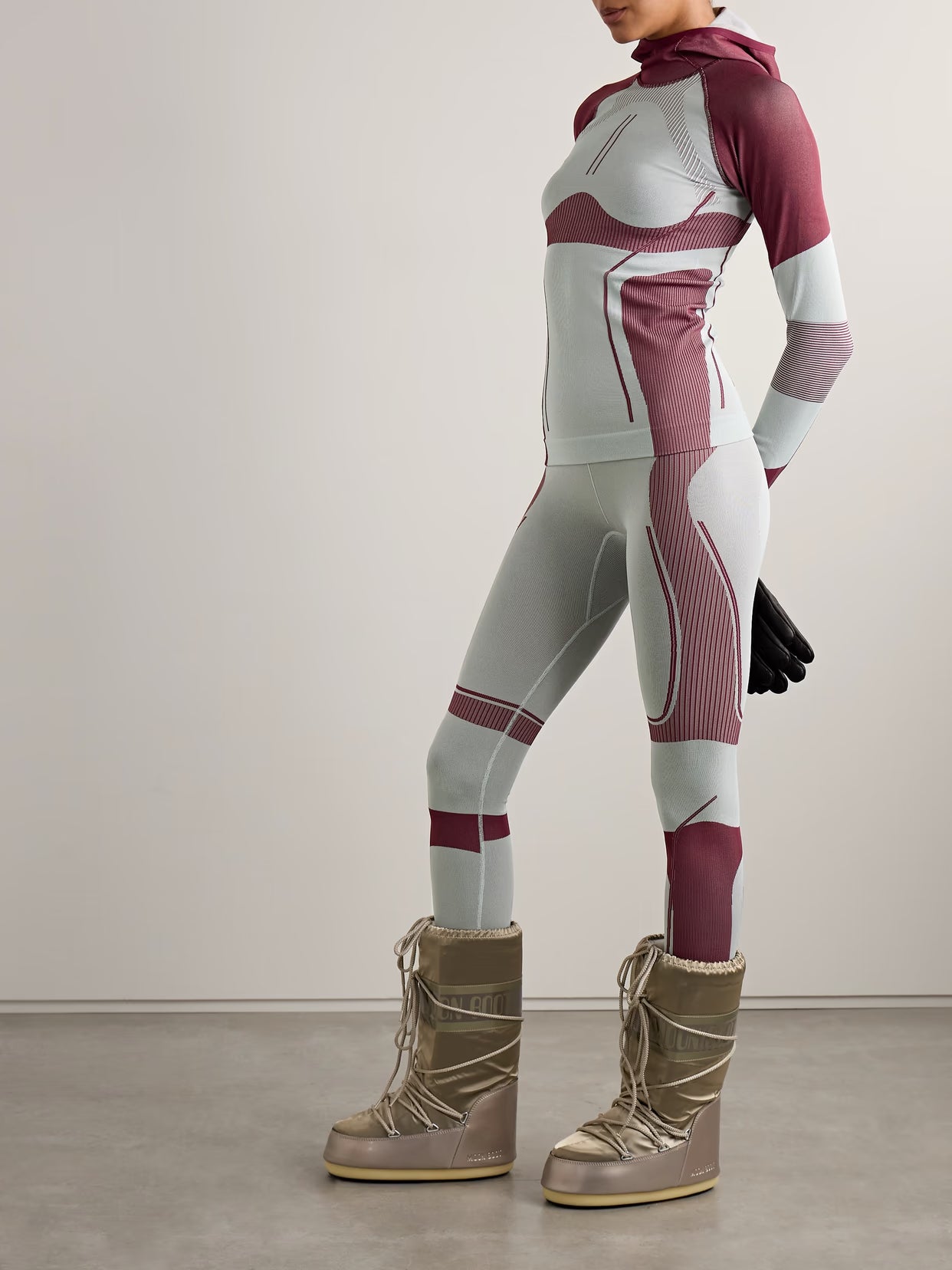 adidas by Stella McCartney - Truenature Ribbed Stretch Recycled Jacquard-knit Leggings - Green