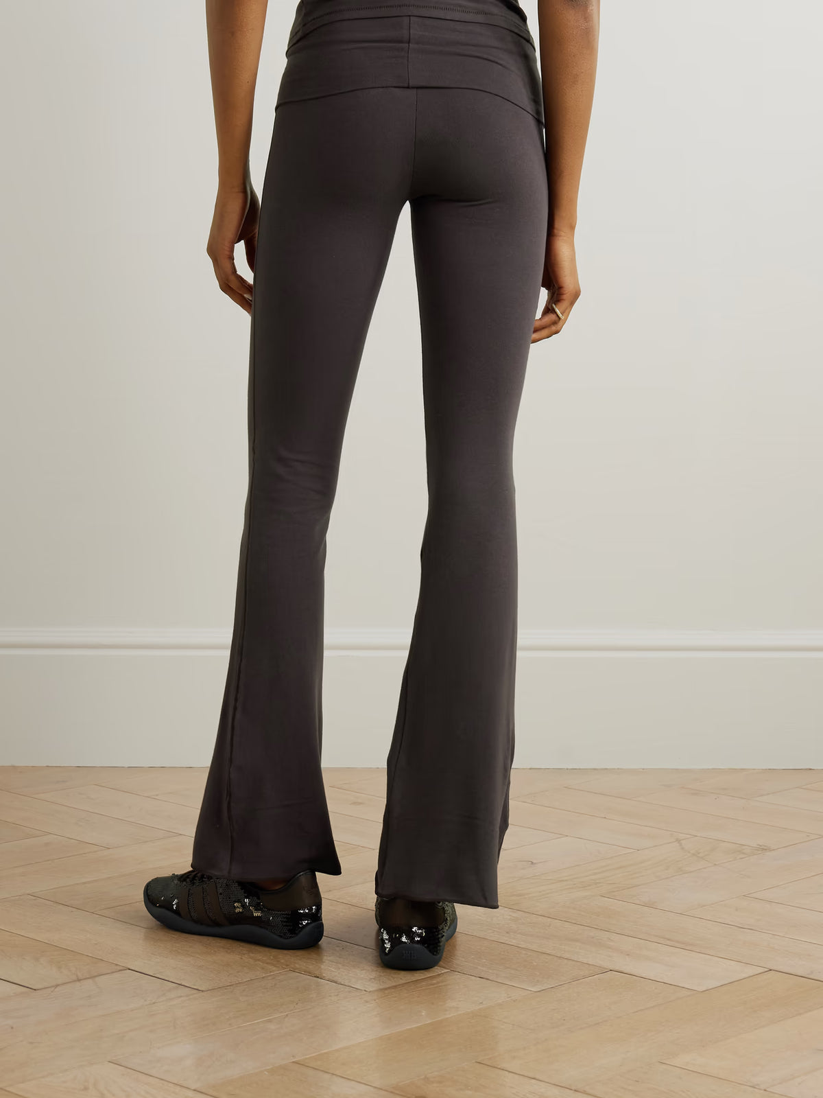 SKIMS - Stretch-cotton Jersey Foldover Pants - Iron