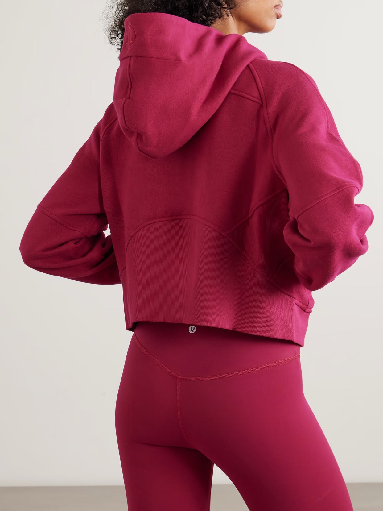 lululemon - Scuba Cropped Cotton-blend Half-zip Hoodie - Pink