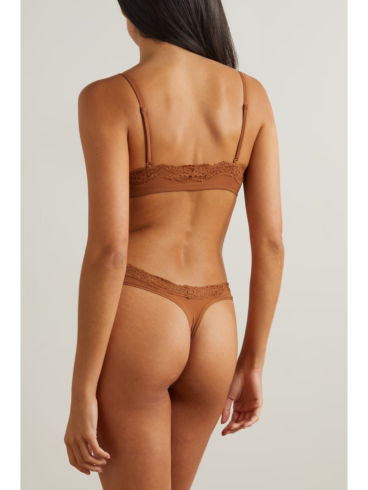 SKIMS - Fits Everybody Lace Thong - Bronze