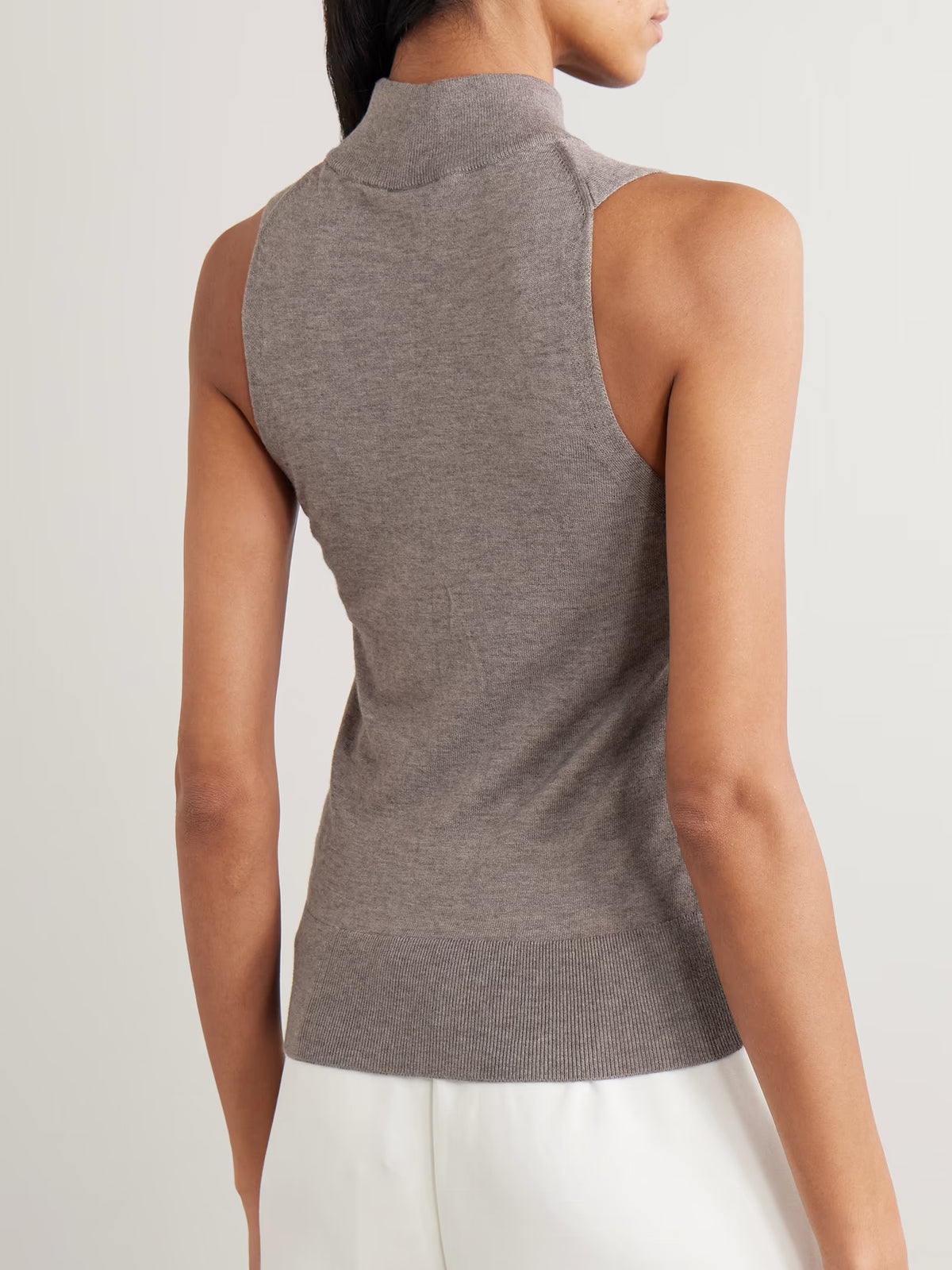 Varley - Neilsen Knitted Turtleneck Tank - Brown
