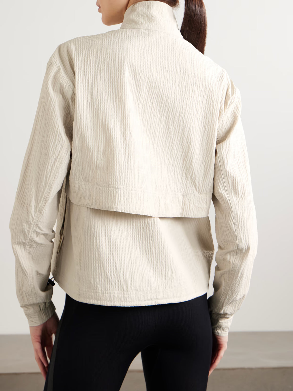 ON - Courtside Seersucker Half-zip Jacket - Neutrals