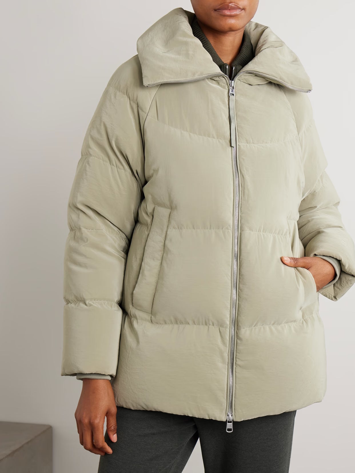 Varley - Valencia Quilted Crinkled-shell Down Jacket - Green