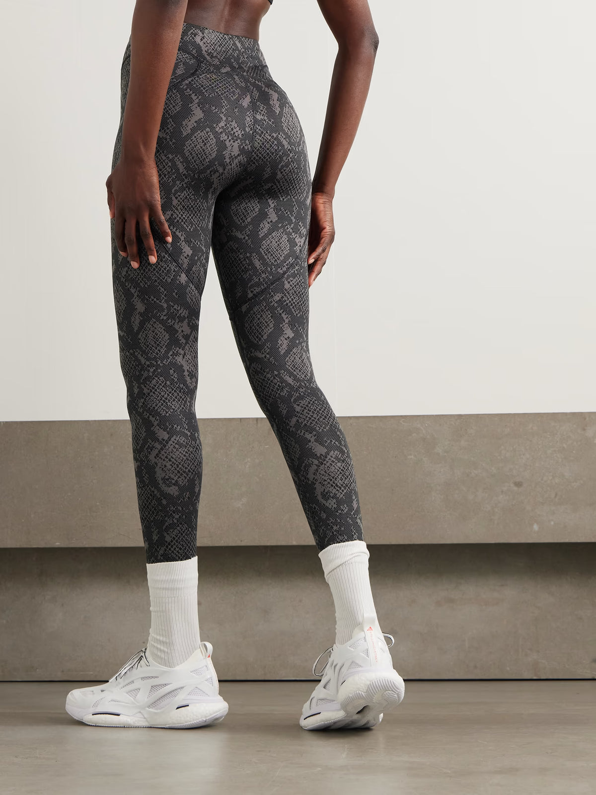 adidas by Stella McCartney - Printed Recycled Leggings - Gray