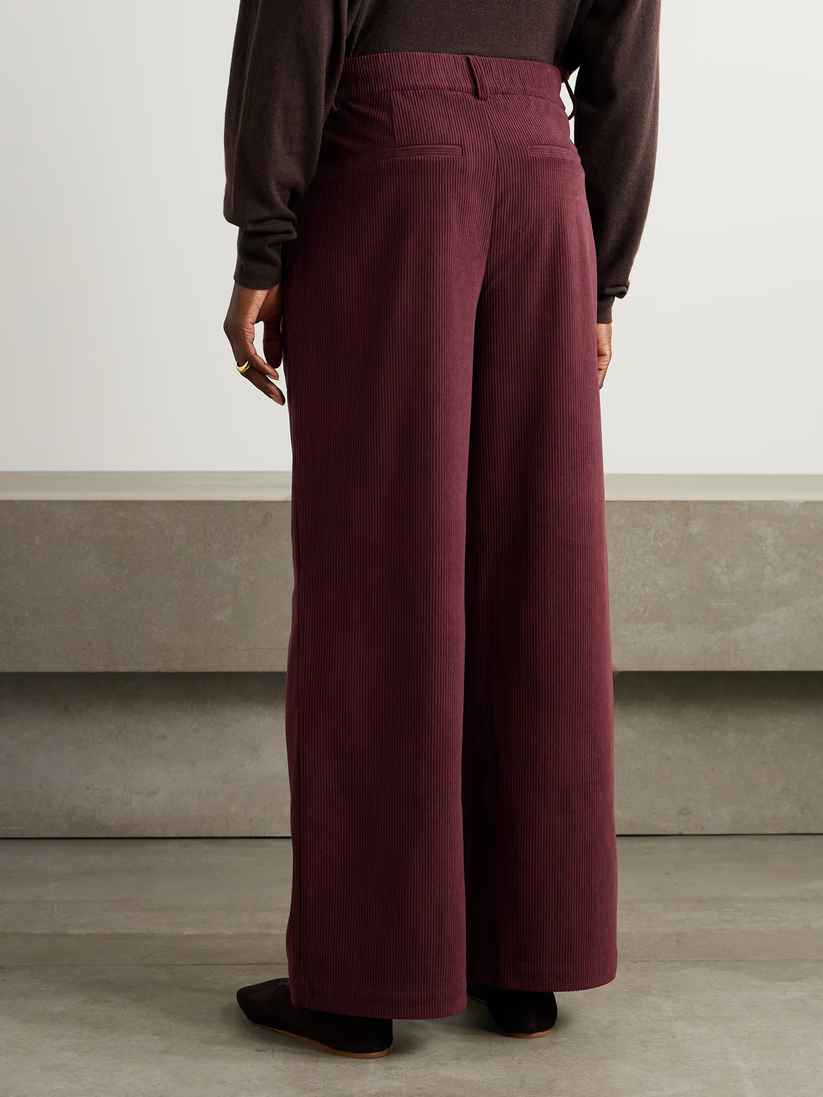 Varley - Floris Corduroy Wide-leg Pants - Burgundy