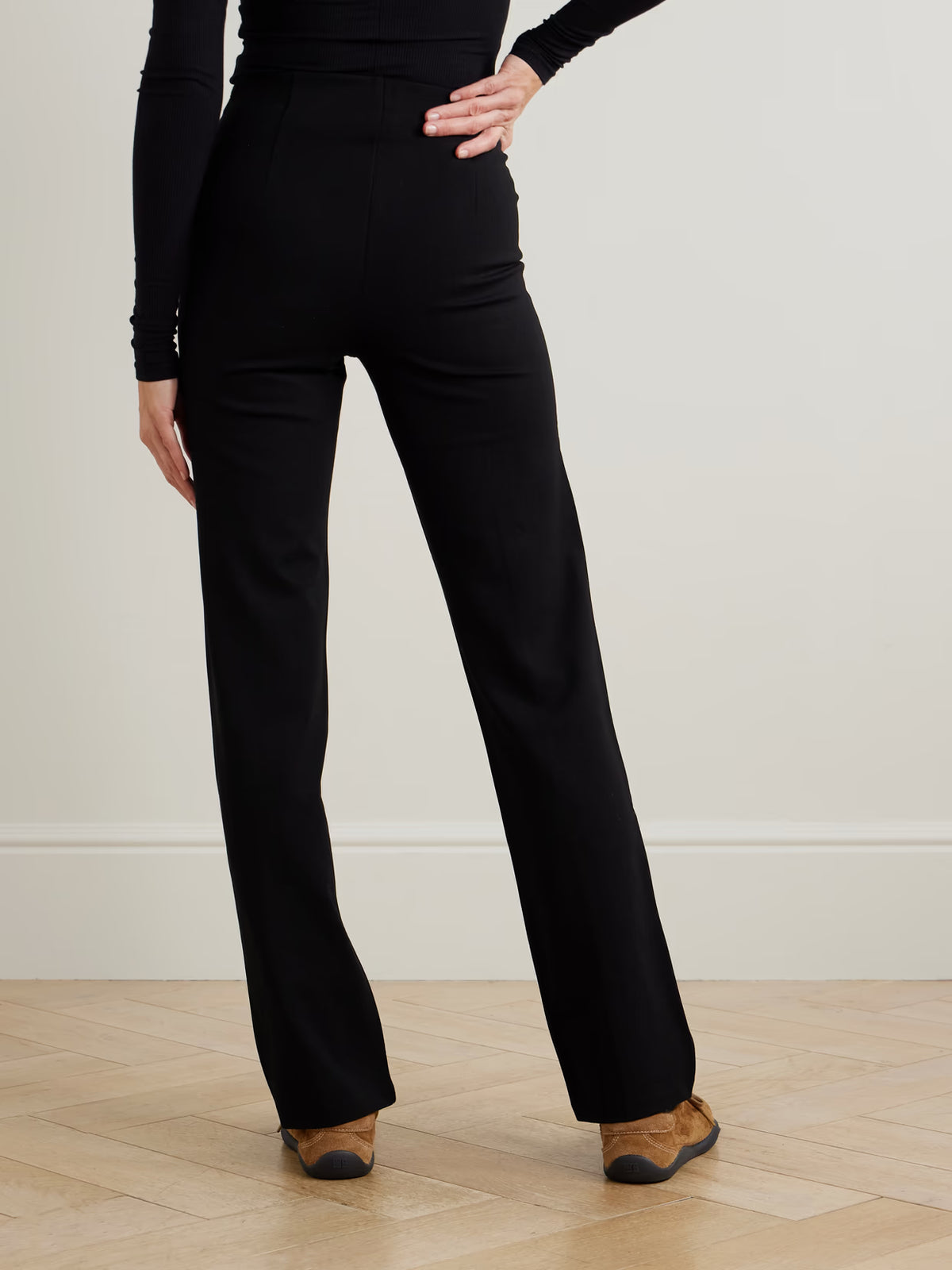 SKIMS - Baselayers Mid-rise Cropped Kick Flare Pants - Obsidian