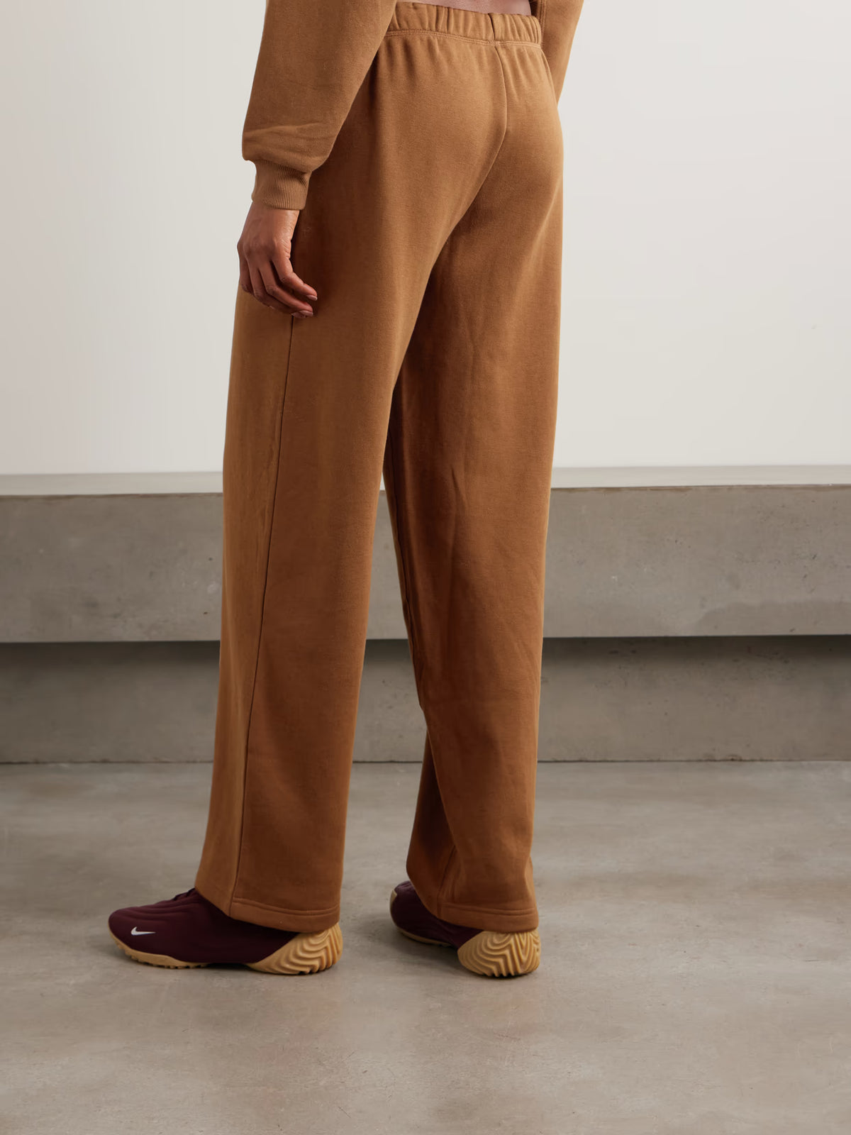 SKIMS - Classic Cotton-blend Jersey Straight-leg Pants - Bison
