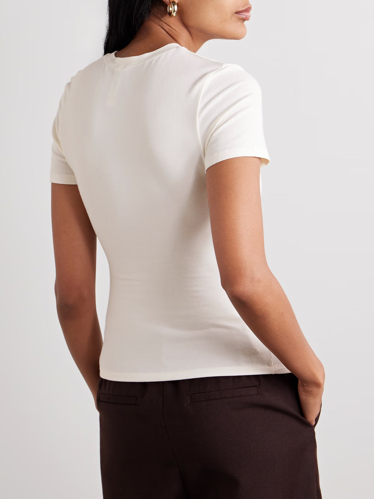 SKIMS - Stretch-cotton Jersey T-shirt - Marble