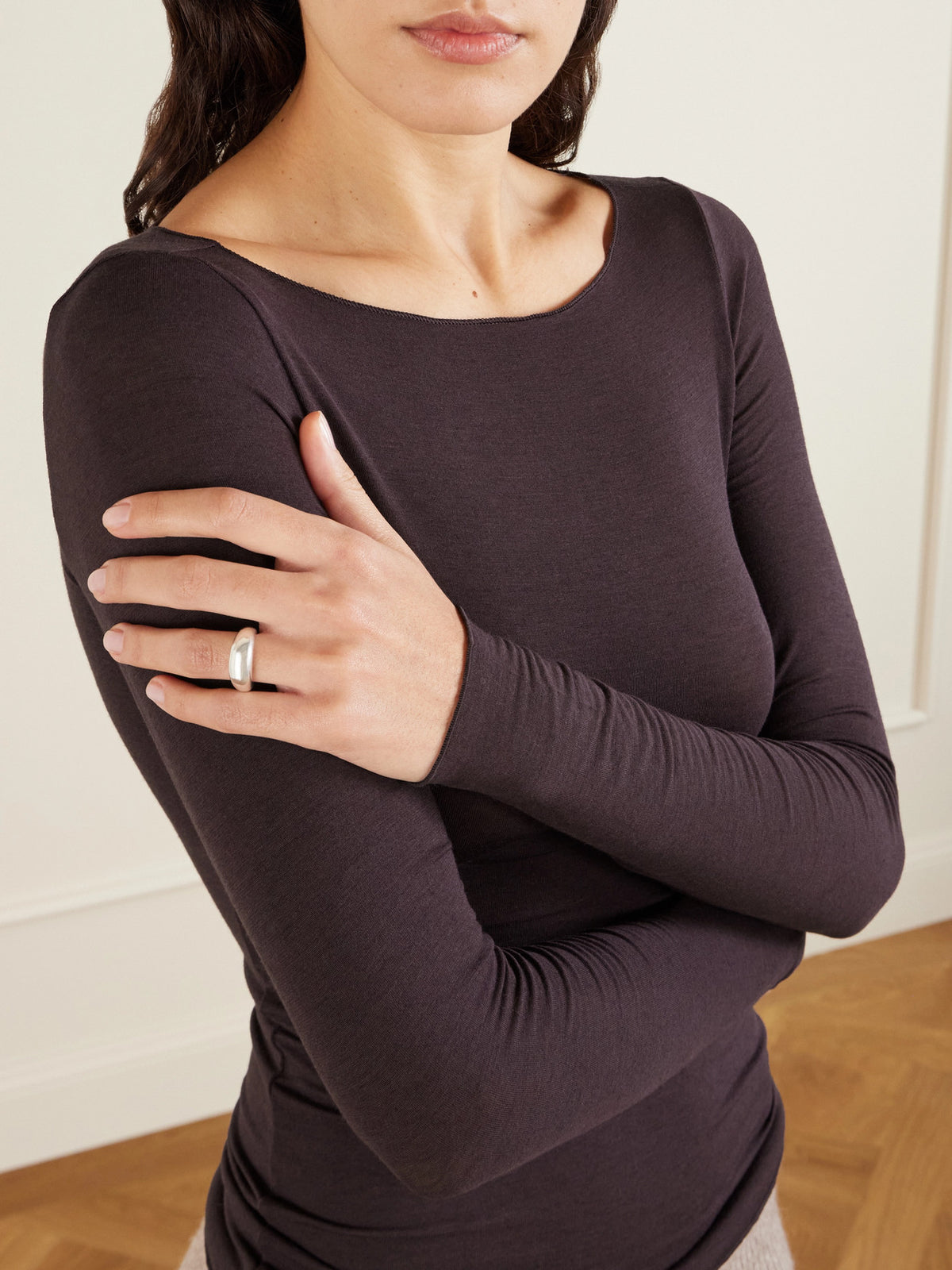 SKIMS - Long Sleeve Boatneck Top - Phoenix