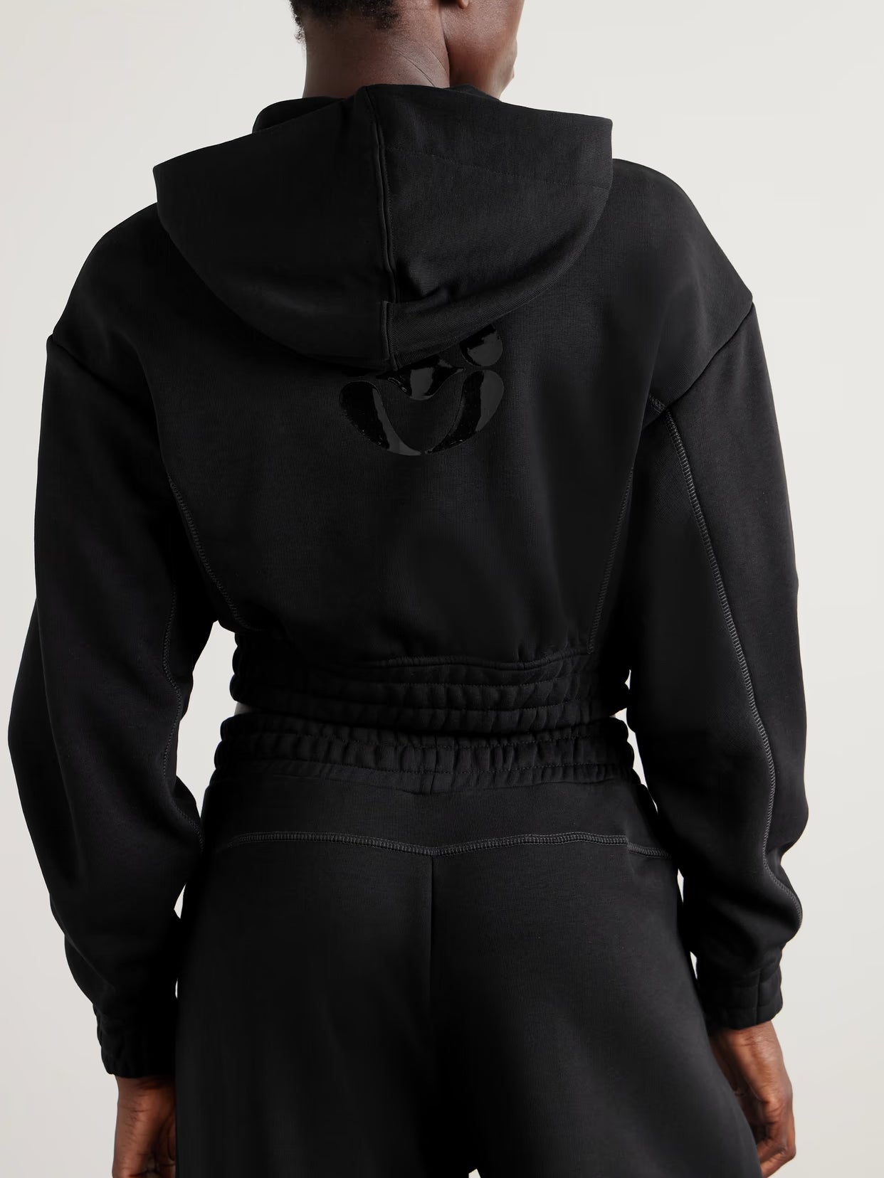 ON - + Fka Twigs Cropped Cotton-blend Hoodie - Black