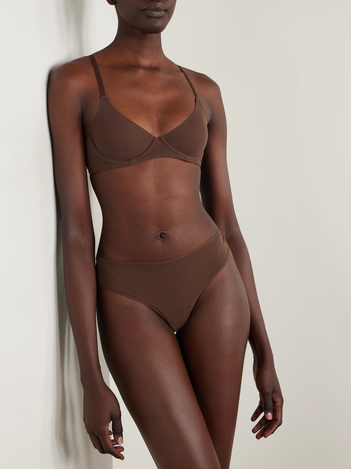 SKIMS - Fits Everybody Unlined Demi Bra - Cocoa