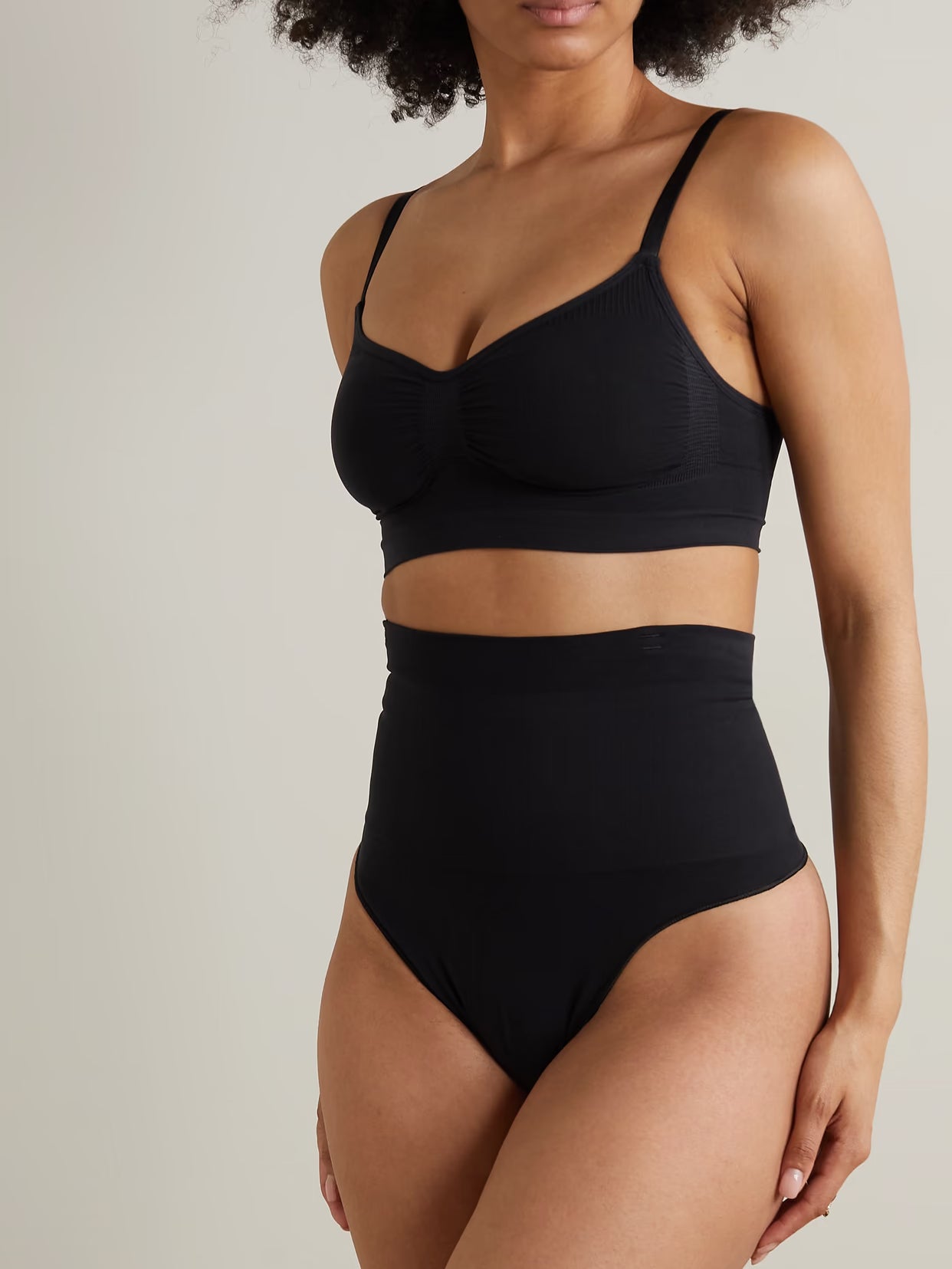 SKIMS - Core Control High Waist Thong - Onyx