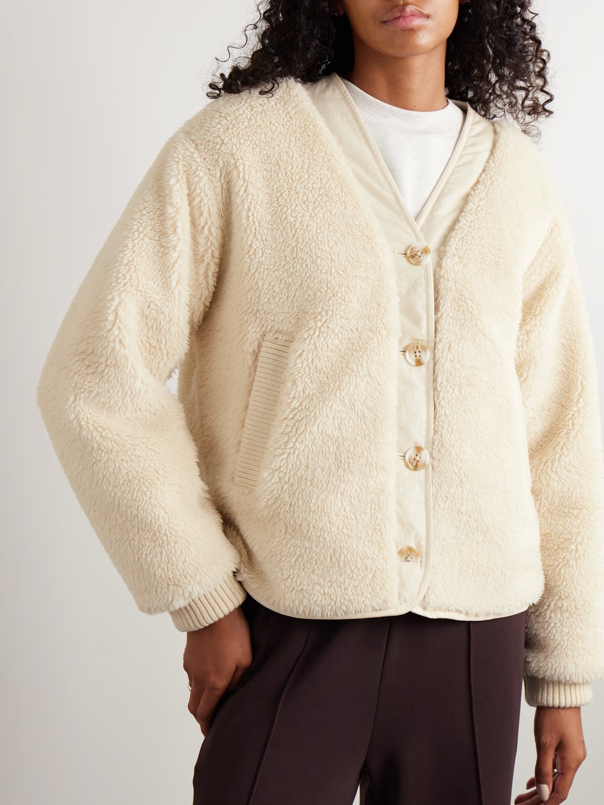 Varley - Drew Reversible Fleece And Quilted Shell Jacket - Brown