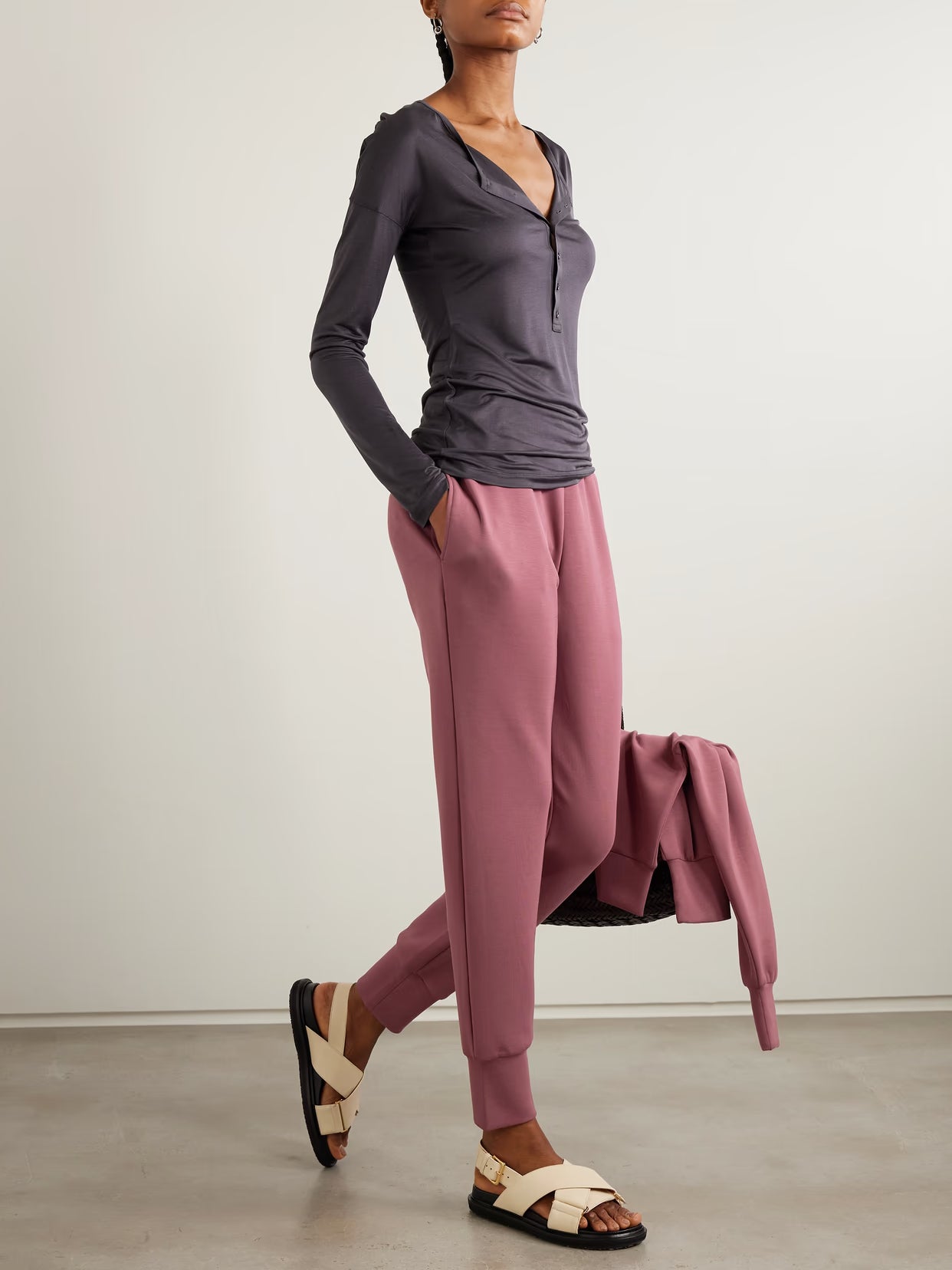 Varley - The Slim Cuff Doublesoft Track Pants - Pink