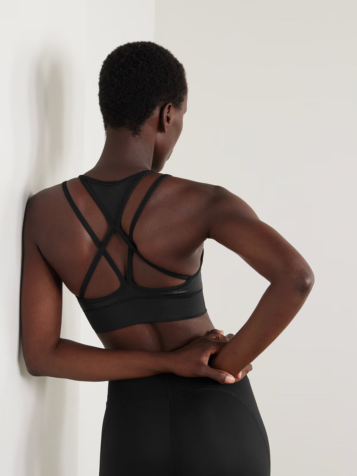 adidas by Stella McCartney - Printed Recycled Sports Bra - Black