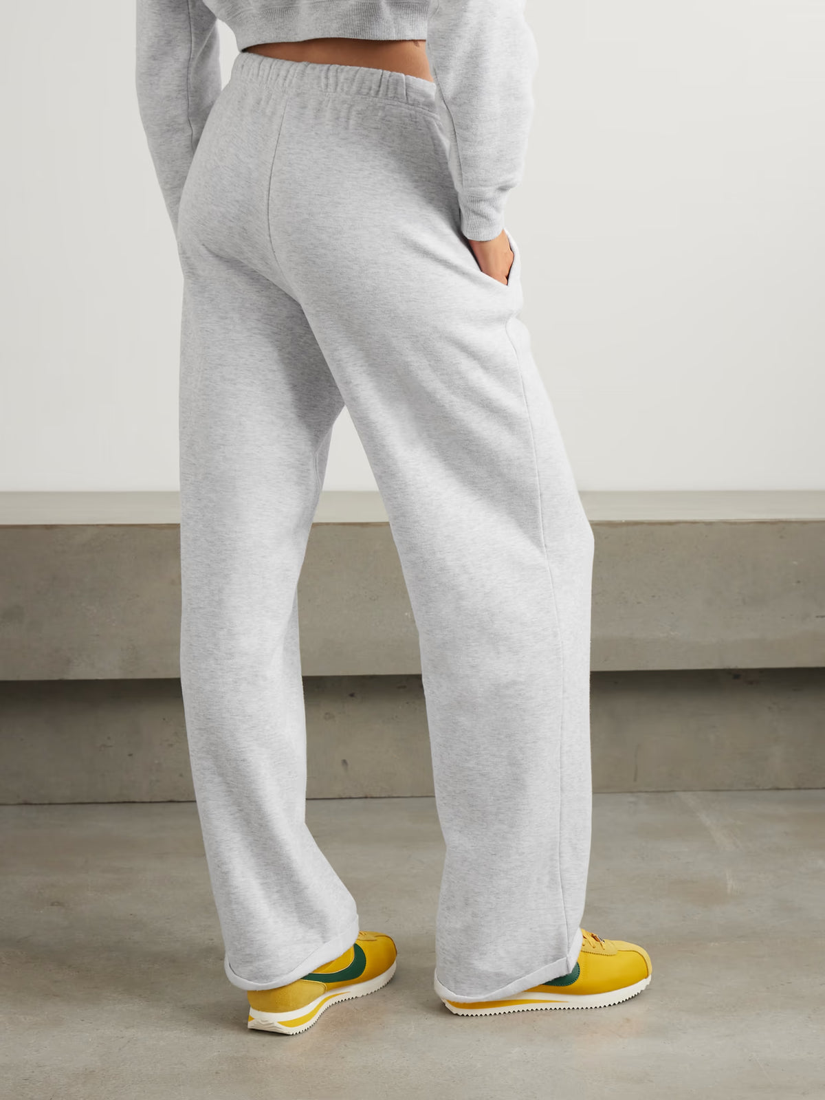 SKIMS - Cotton-blend Jersey Straight-leg Track Pants - Light Heather Gray