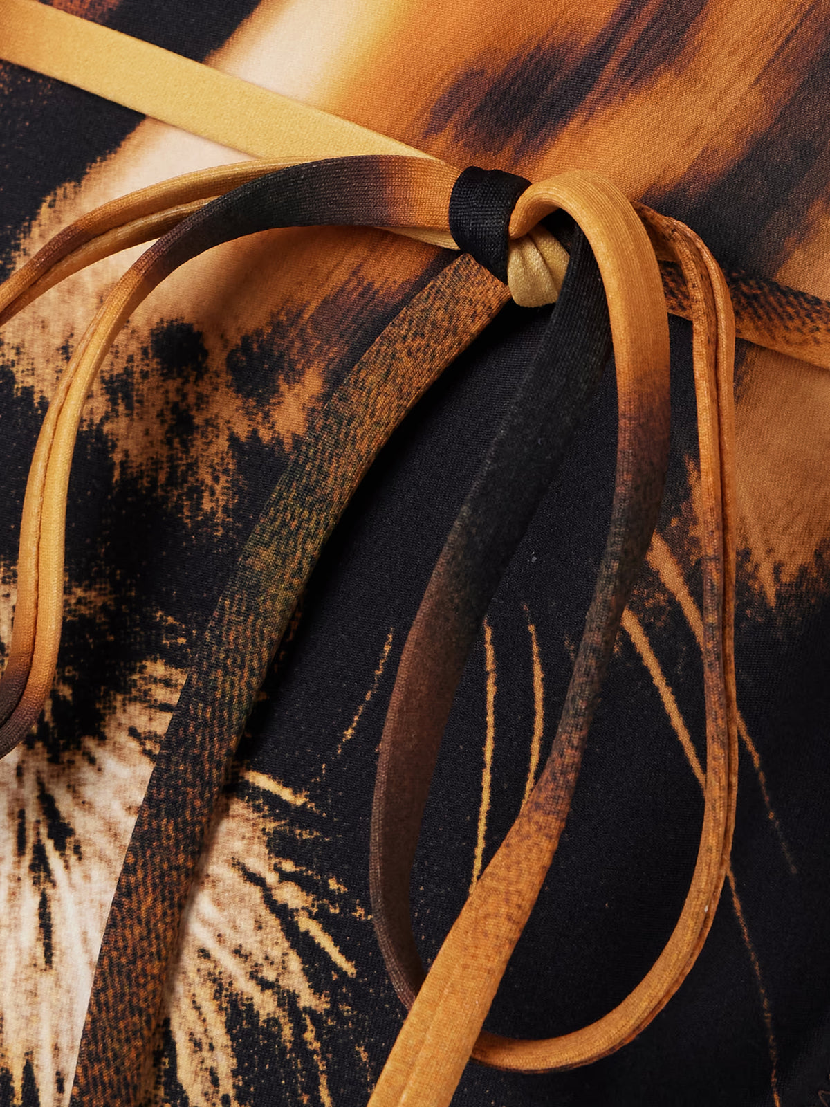 SKIMS - + Roberto Cavalli Signature Swim Tie Waist One Piece - Tiger Face