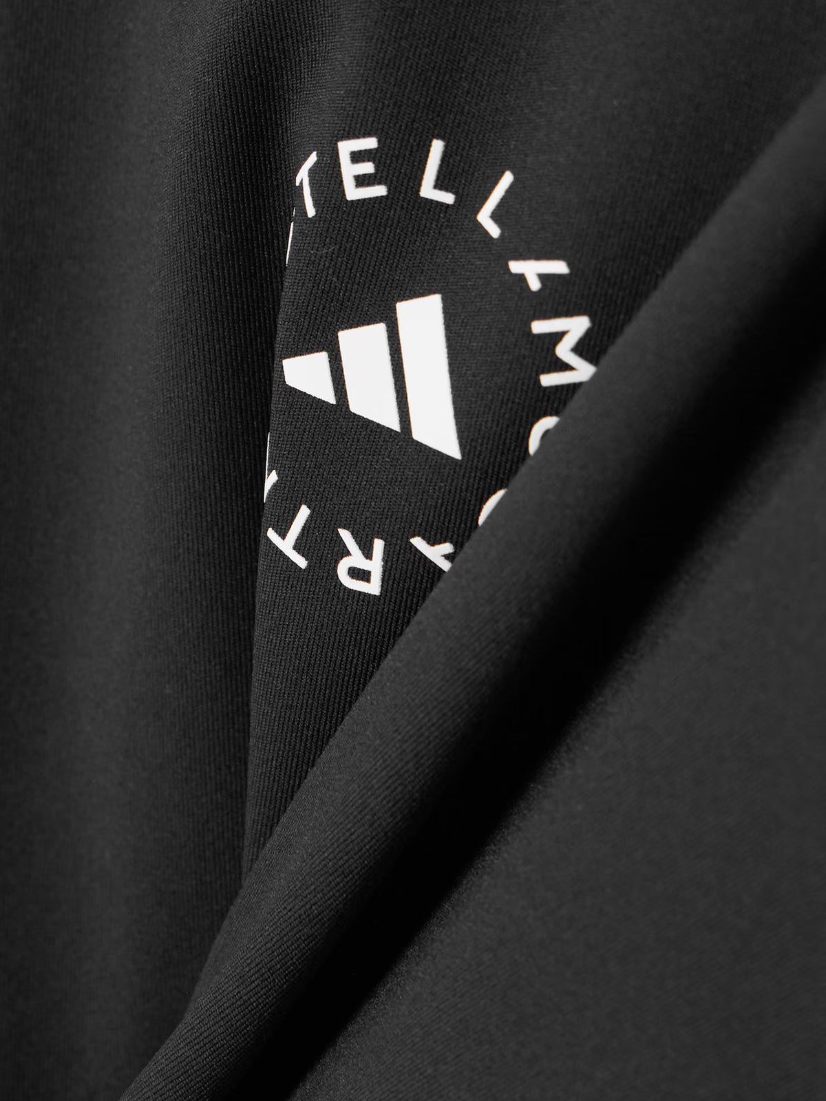 adidas by Stella McCartney - Printed Stretch Recycled-jersey Top - Black