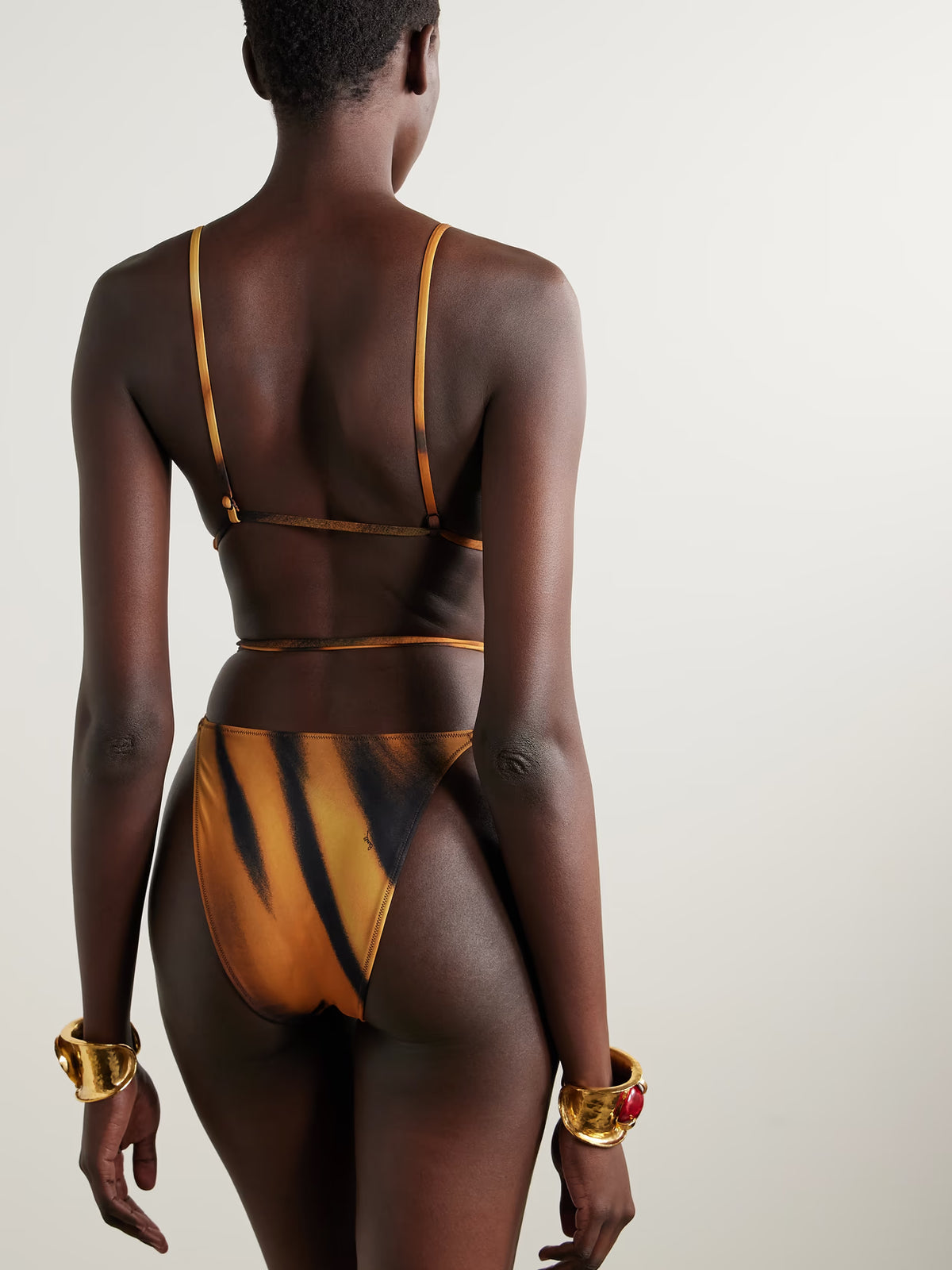 SKIMS - + Roberto Cavalli Signature Swim Tie Waist One Piece - Tiger Face