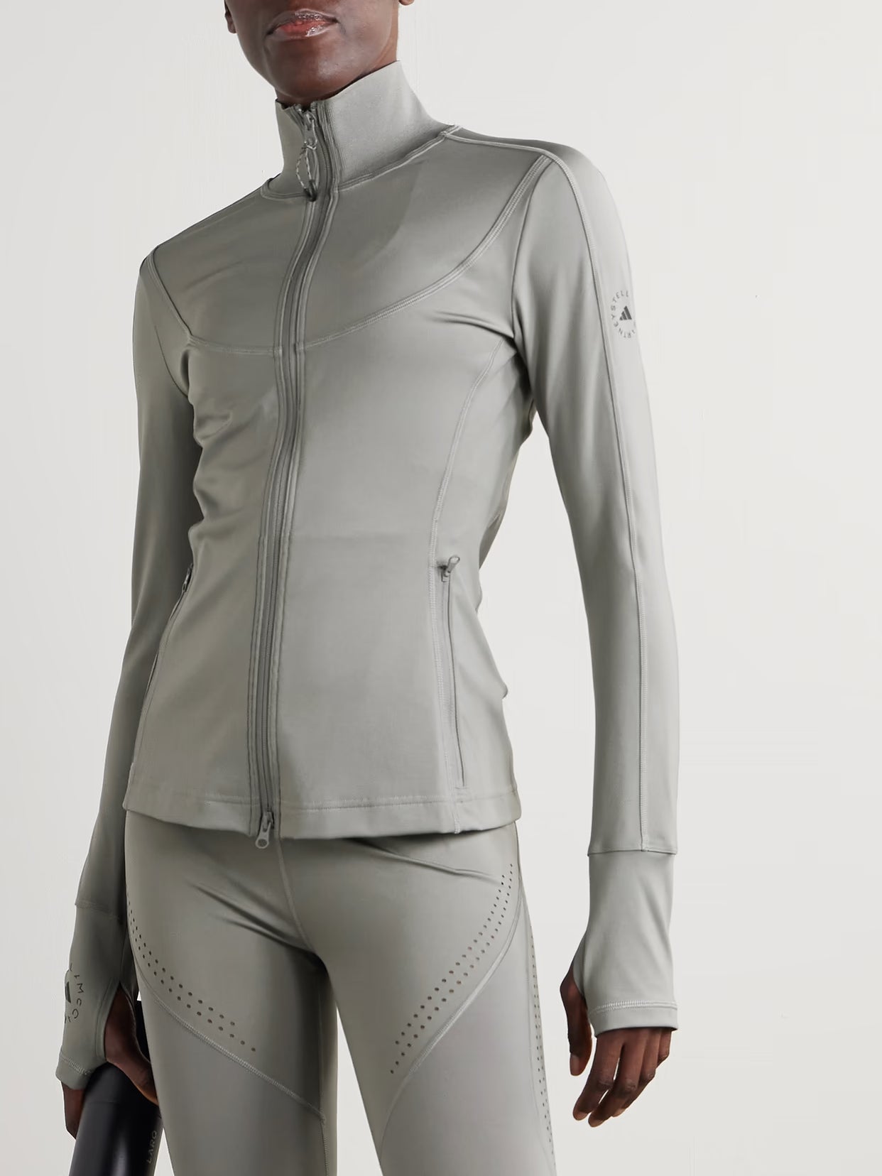 adidas by Stella McCartney - Truepurpose Stretch Printed Recycled Jacket - Gray