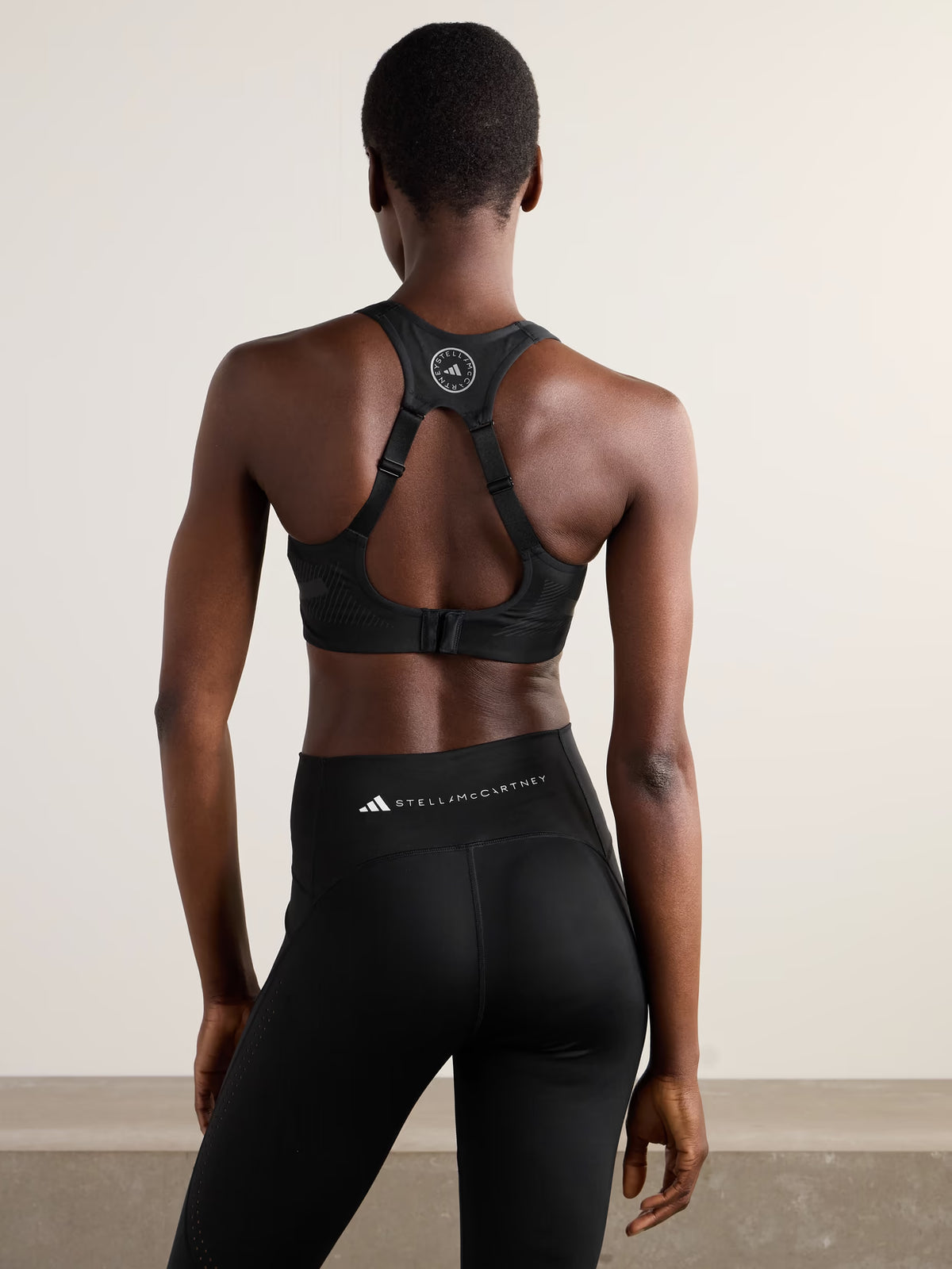 adidas by Stella McCartney - Truepace Aeroready Heat. rdy Cutout Stretch Recycled Sports Bra - Black