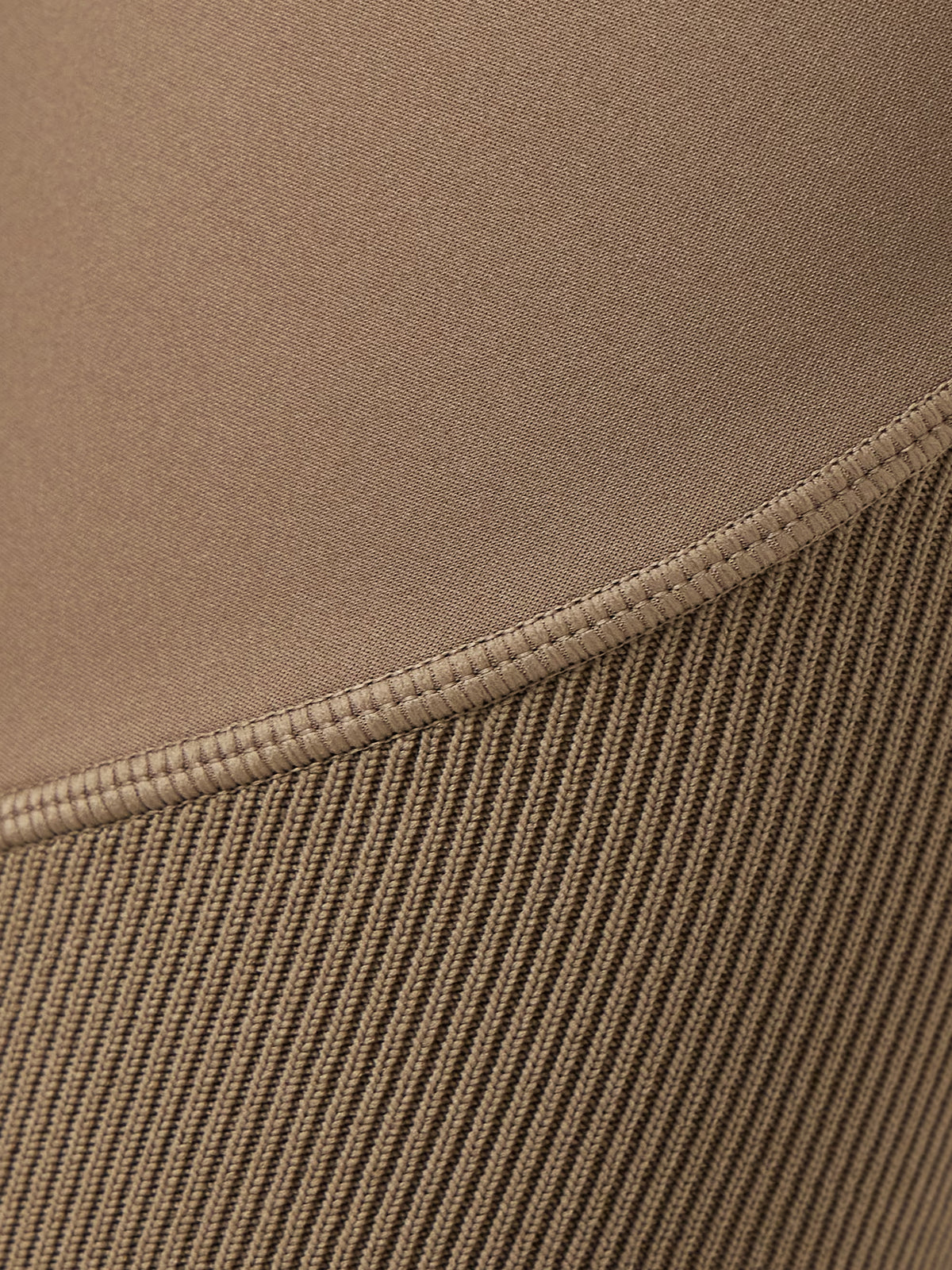 adidas by Stella McCartney - Paneled Stretch Recycled And Ribbed-knit Leggings - Brown