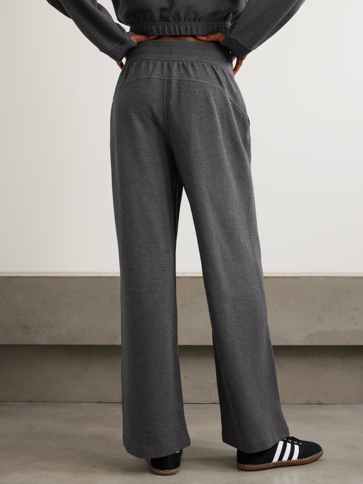 lululemon - Waffle-knit Wide-leg Track Pants - Gray