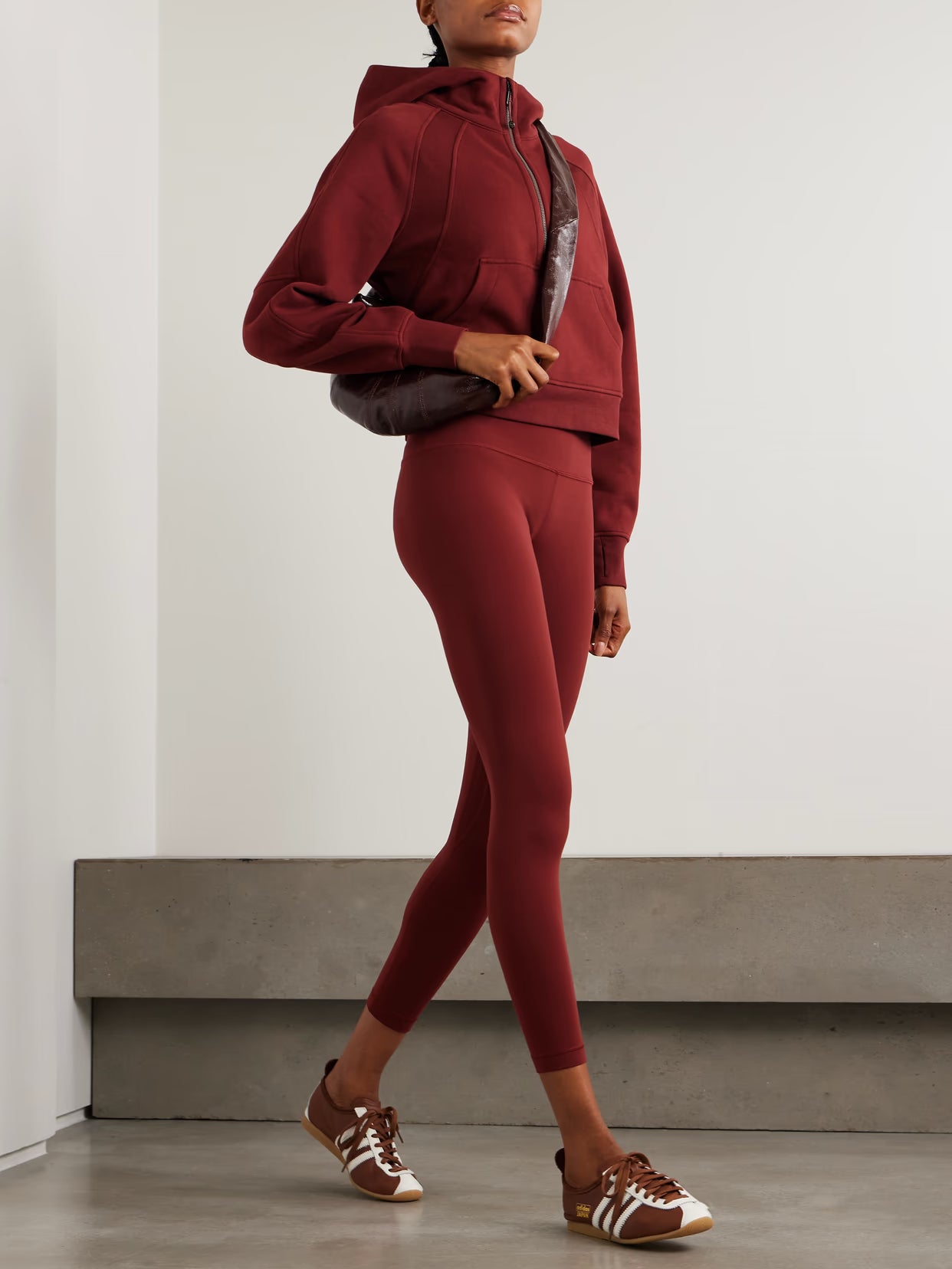 lululemon - Scuba Oversized Cotton-blend Jersey Hoodie - Burgundy