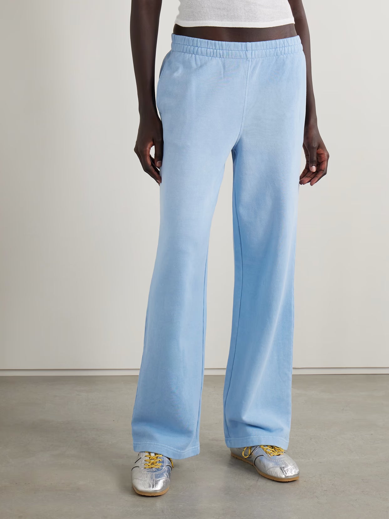 SKIMS - French Terry Low Rise Straight Leg Pants - Blue Bell