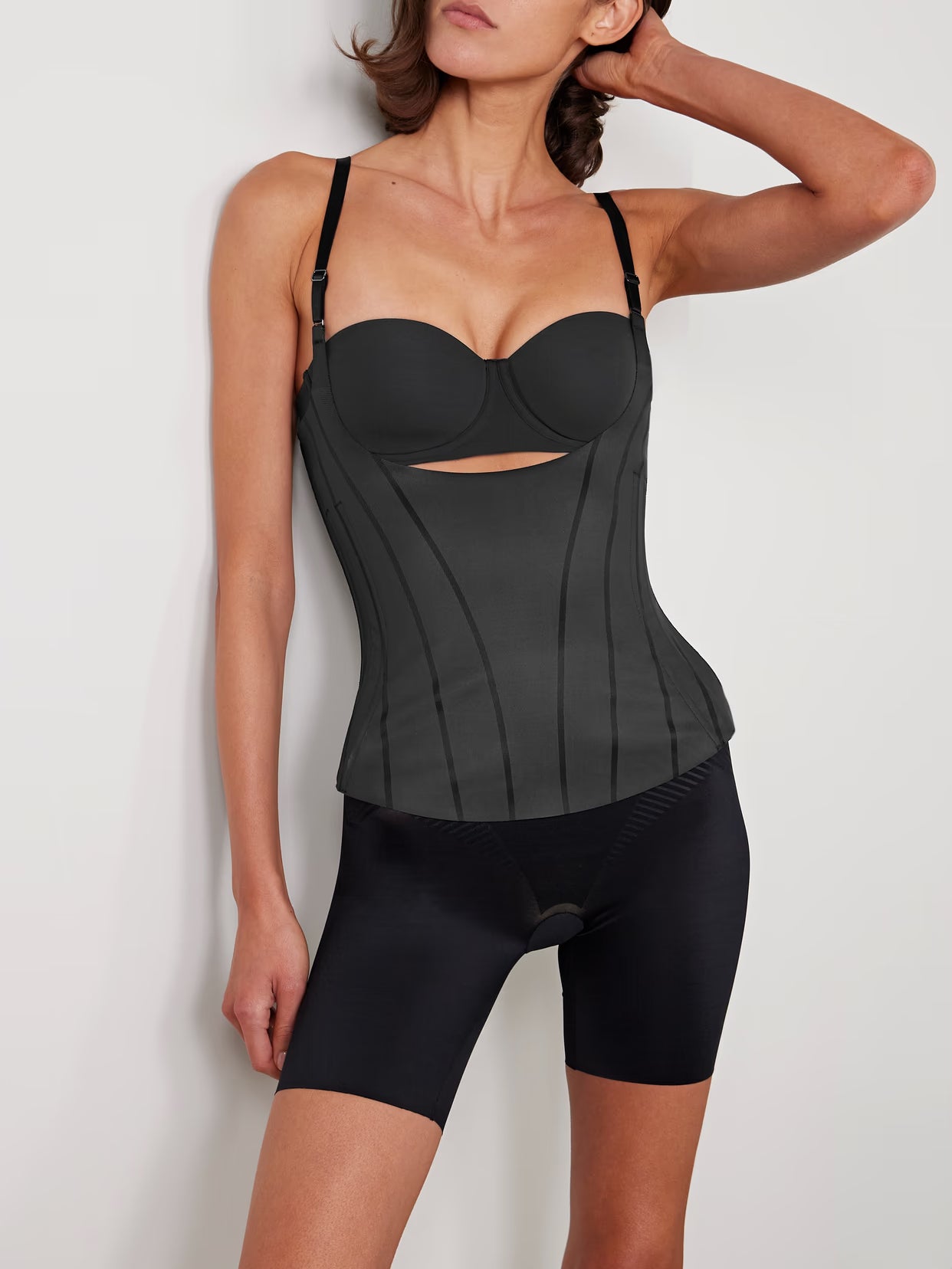 Spanx - Spanxsupersculpt Totalcontour Open-bust Camisole - Black