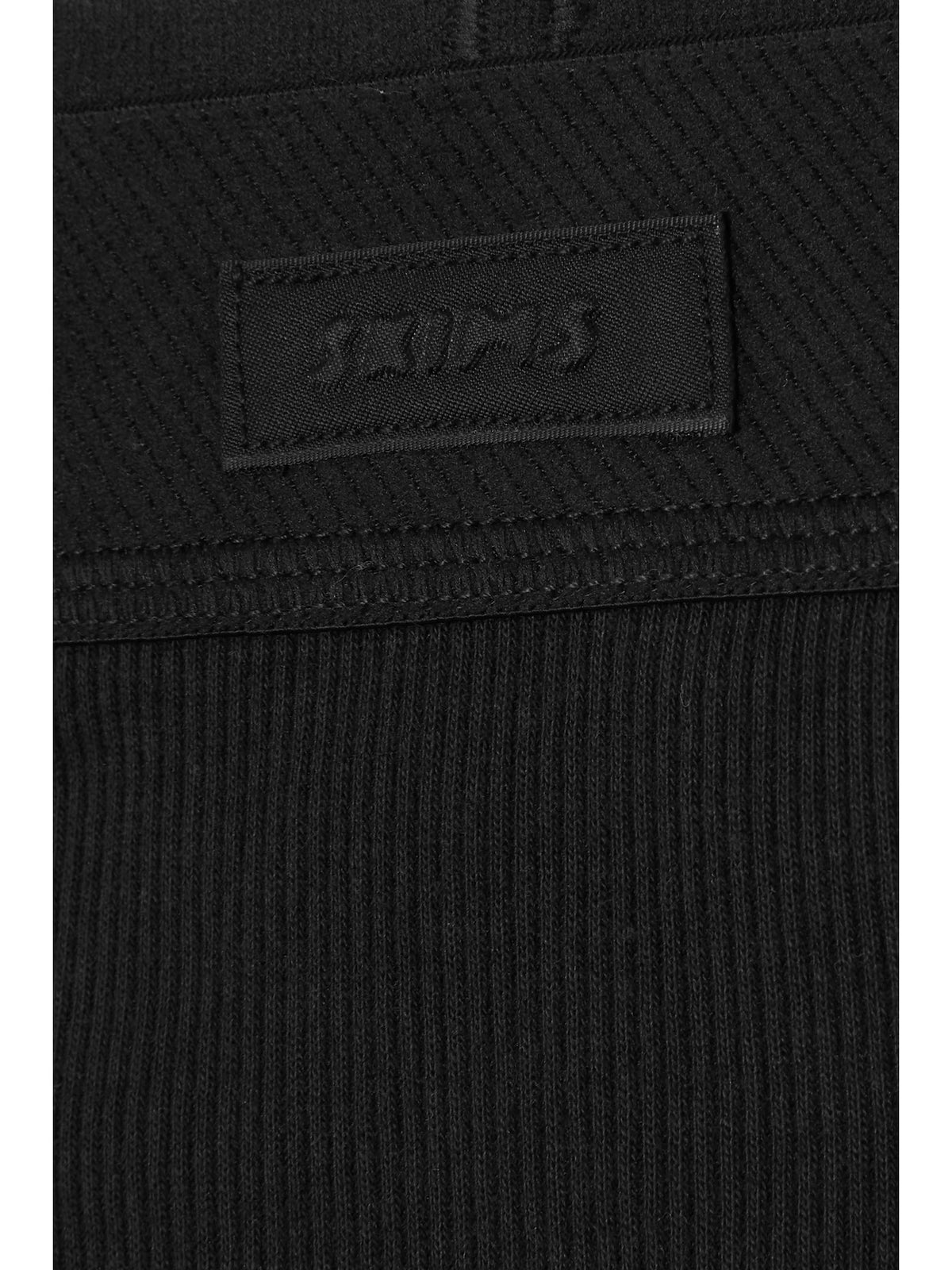 SKIMS - Cotton Collection Ribbed Cotton-blend Jersey Thong - Soot