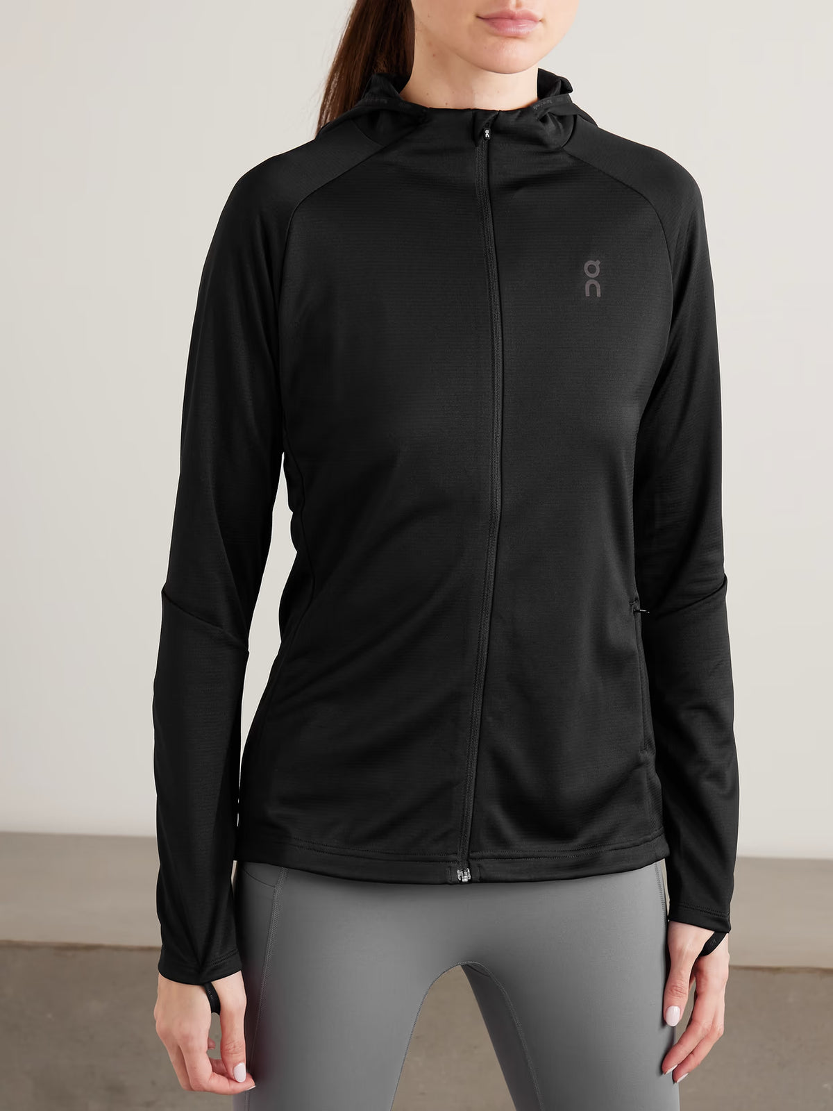 ON - Climate Recycled Stretch-jersey Hooded Jacket - Black
