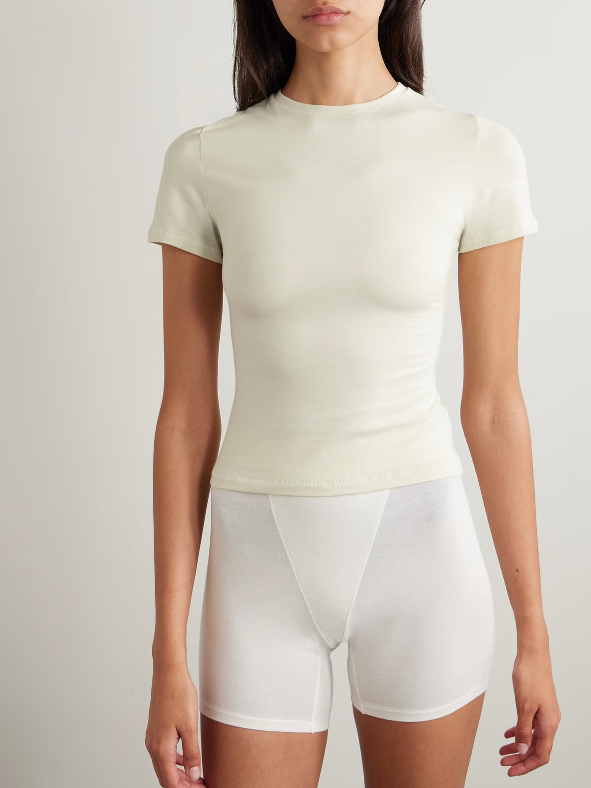SKIMS - Stretch-cotton Jersey T-shirt - Bone